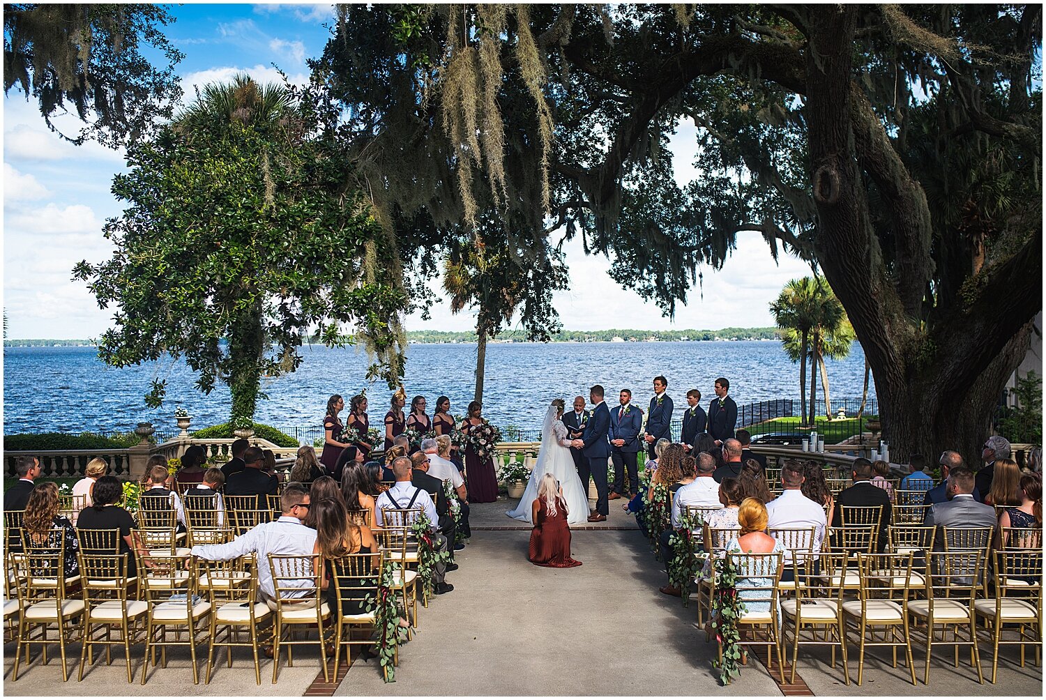  outdoor wedding ceremony at Club Continental 