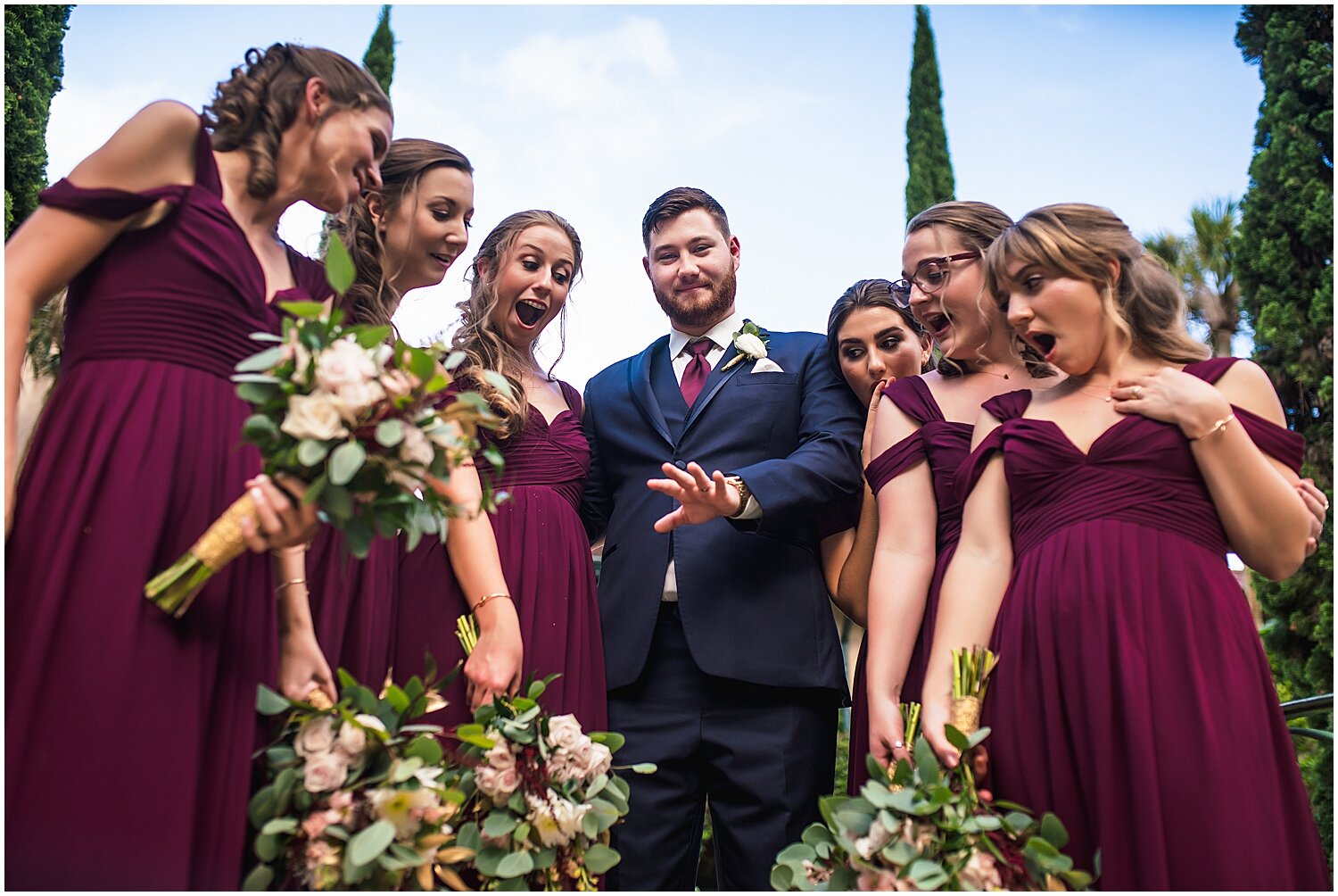  silly bridesmaids and groom photo 
