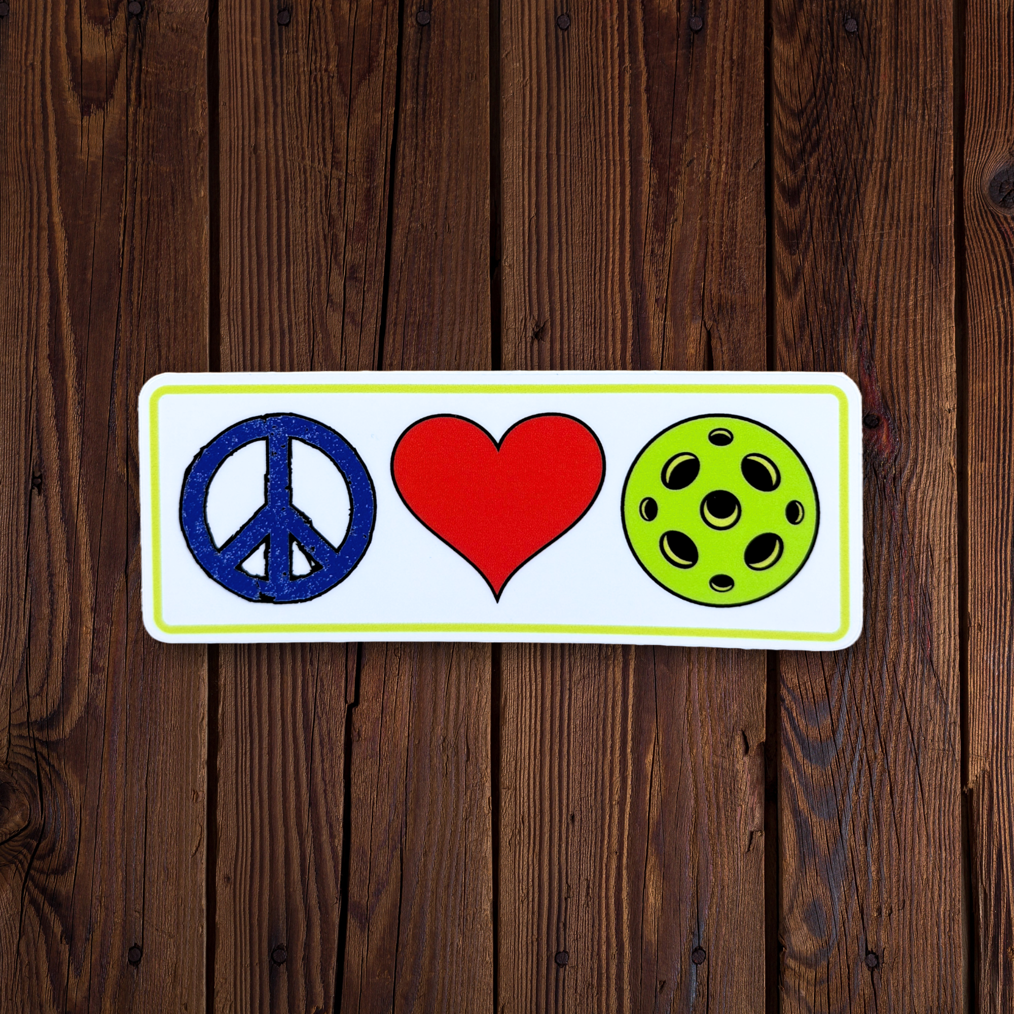 Peace Love Pickleball Sticker