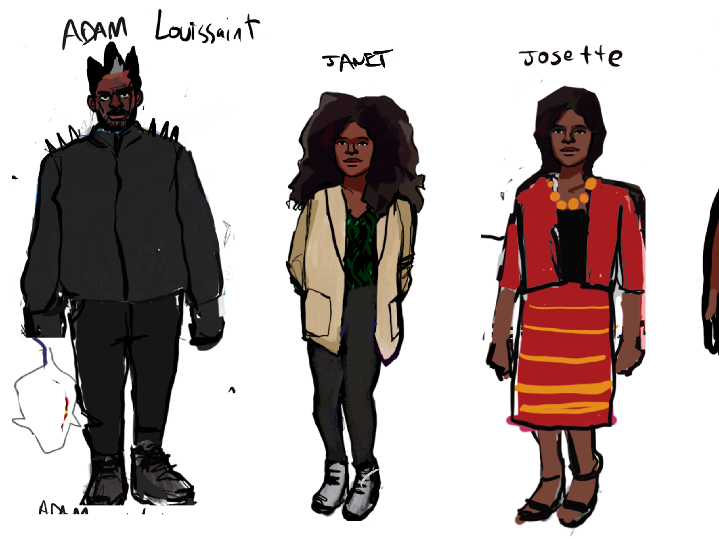 Character sketches from an old novel draft