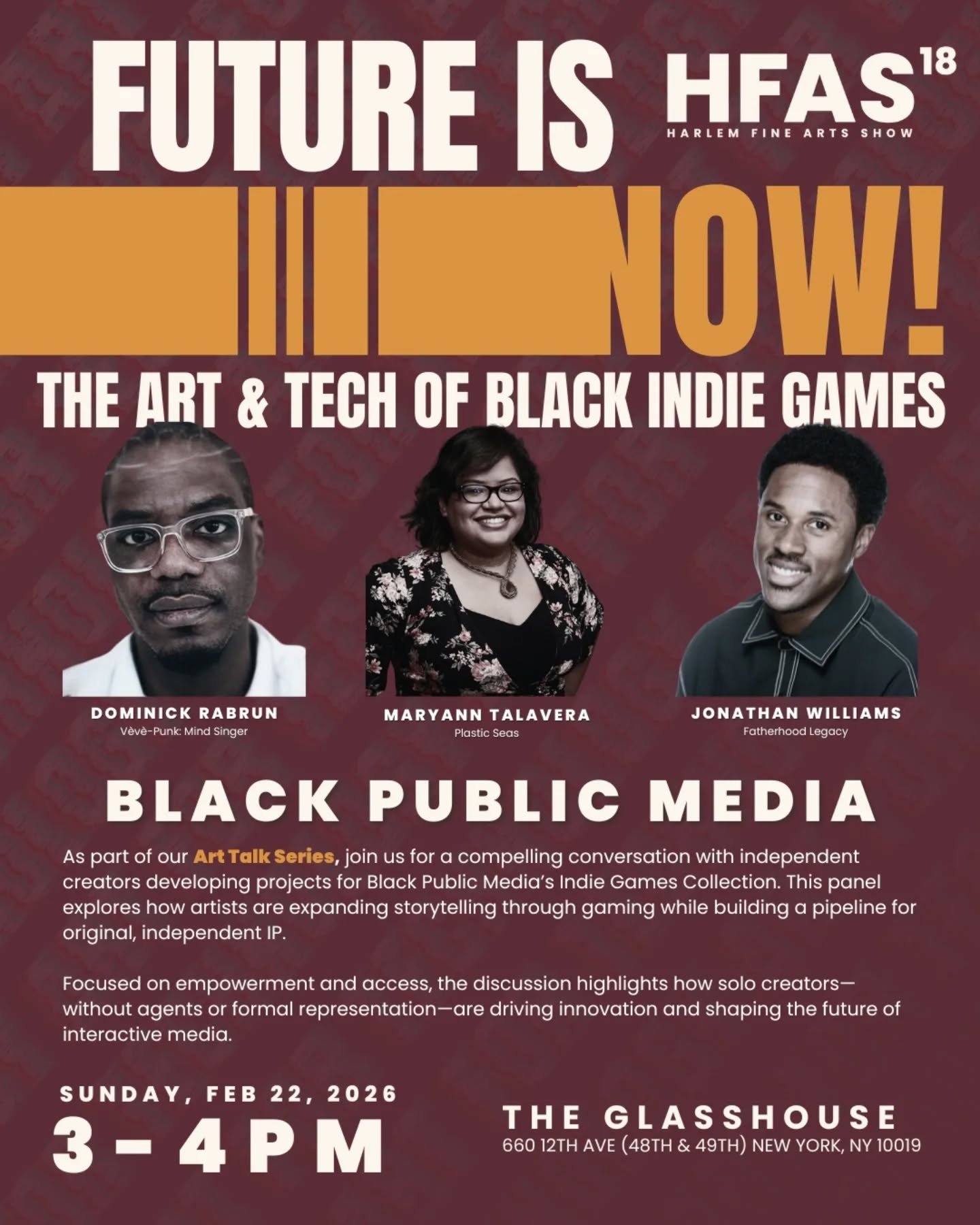 Happy Friday. I'm going to be presenting live demos of my game, V&egrave;v&egrave;-Punk: Mind Singer this weekend at the Harlem Fine Arts Show @harlemfinearts ! Game demos and tabling with my fine cohort Saturday 1-5PM and our panel will be Sunday at