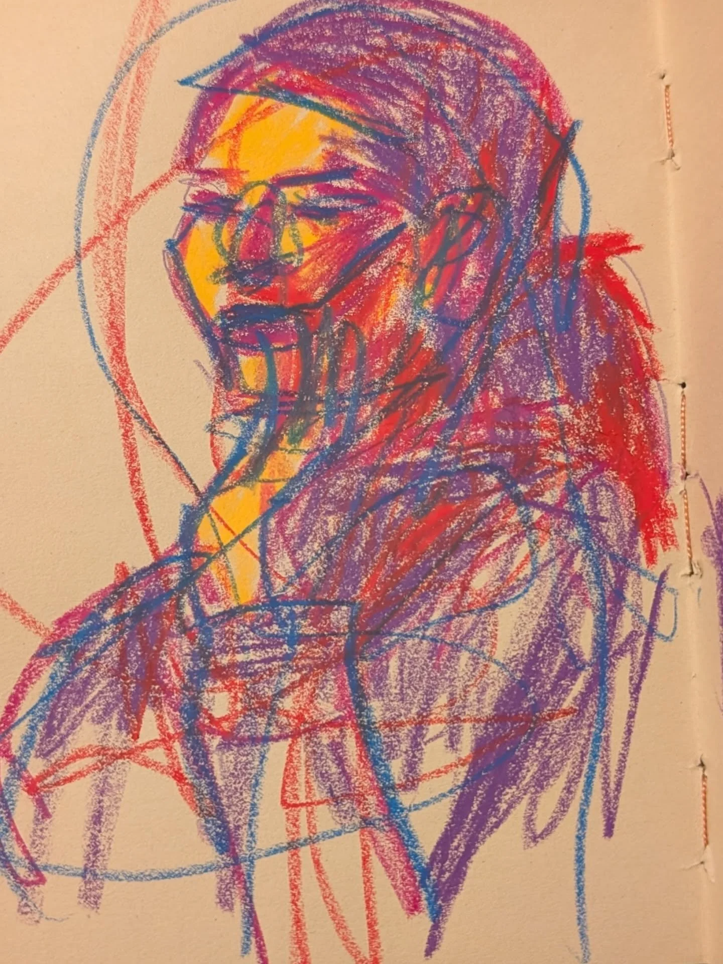 From today's sketchbook: couples from @couplestherapyshowtime (a guilty/not guilty pleasure) and a quick portrait of @tolutemi who has an exquisite new vlog series on his YouTube channel.

Crayon and prismacolor pencil on hand bound sketchbook paper