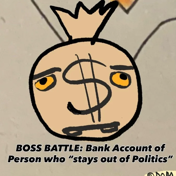 Things seemed fine and dandy until you walked in on this treasured bank account, just sitting there staring at you, completely oblivious of what its owner continues to support through inaction and plain old boring behavior. What do you do?!
