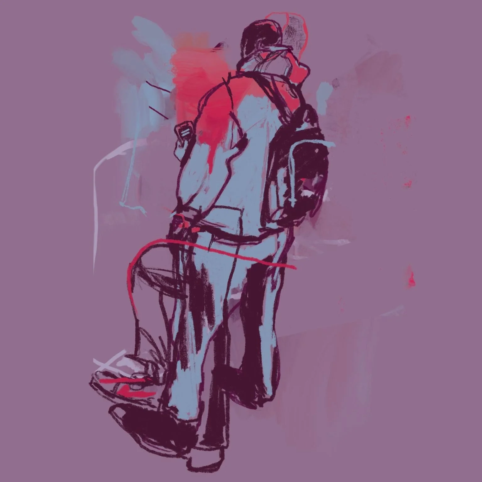 Purple Playa. 💜 Drawn on the metro over a couple of days using Procreate.