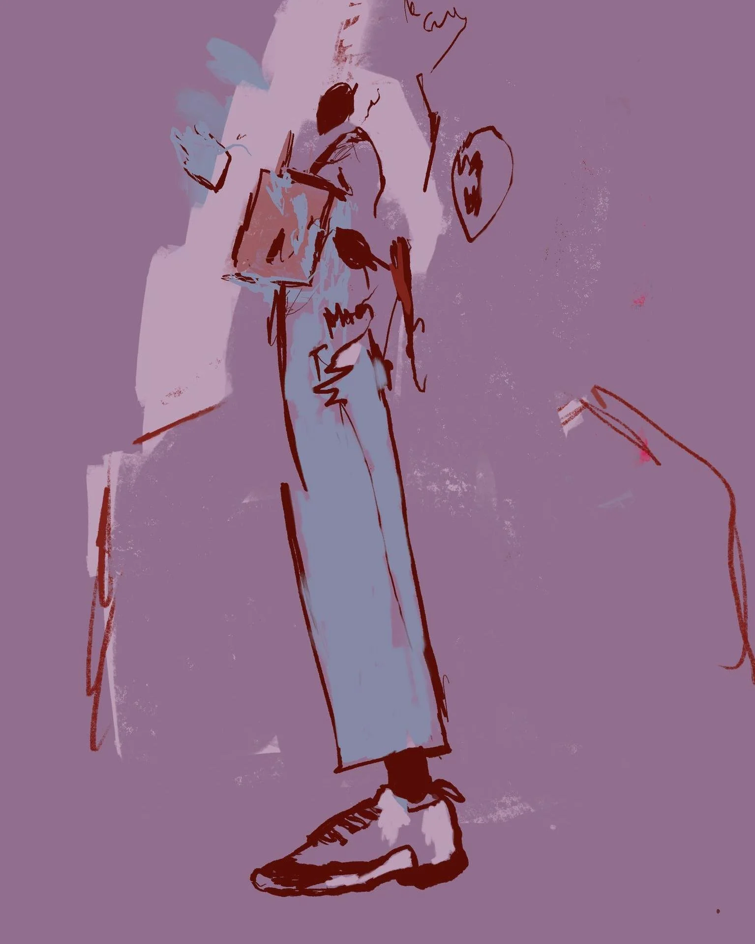 Purple Playa 2. Drawn on the metro with Procreate over 2 days. 💜
I am conscious of my desire to say something like "oh I'm in my purple period", but that sounds like something that is really not up to me. Can we just declare things about o