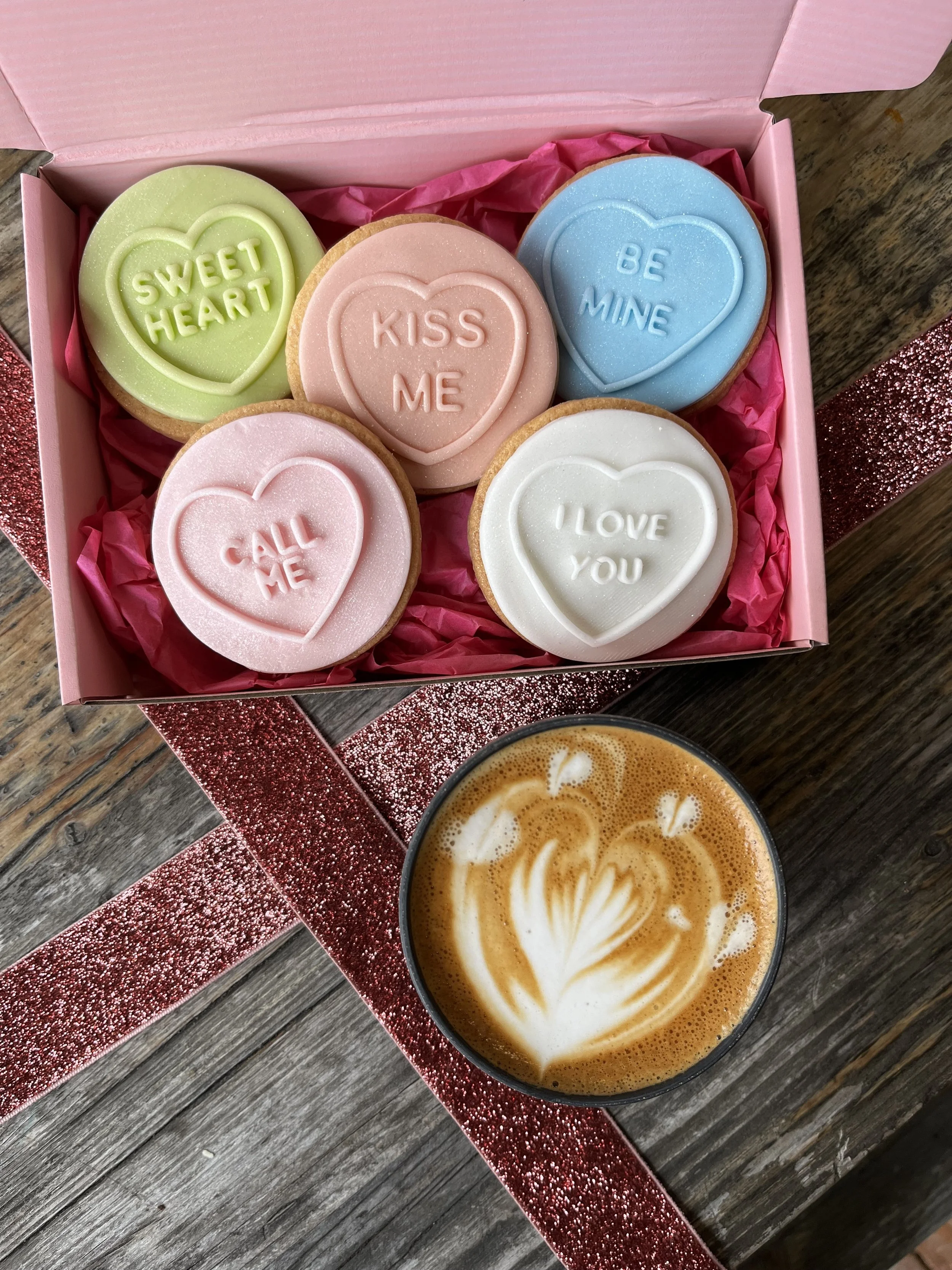 Box of Love Heart Shortbread Cookies