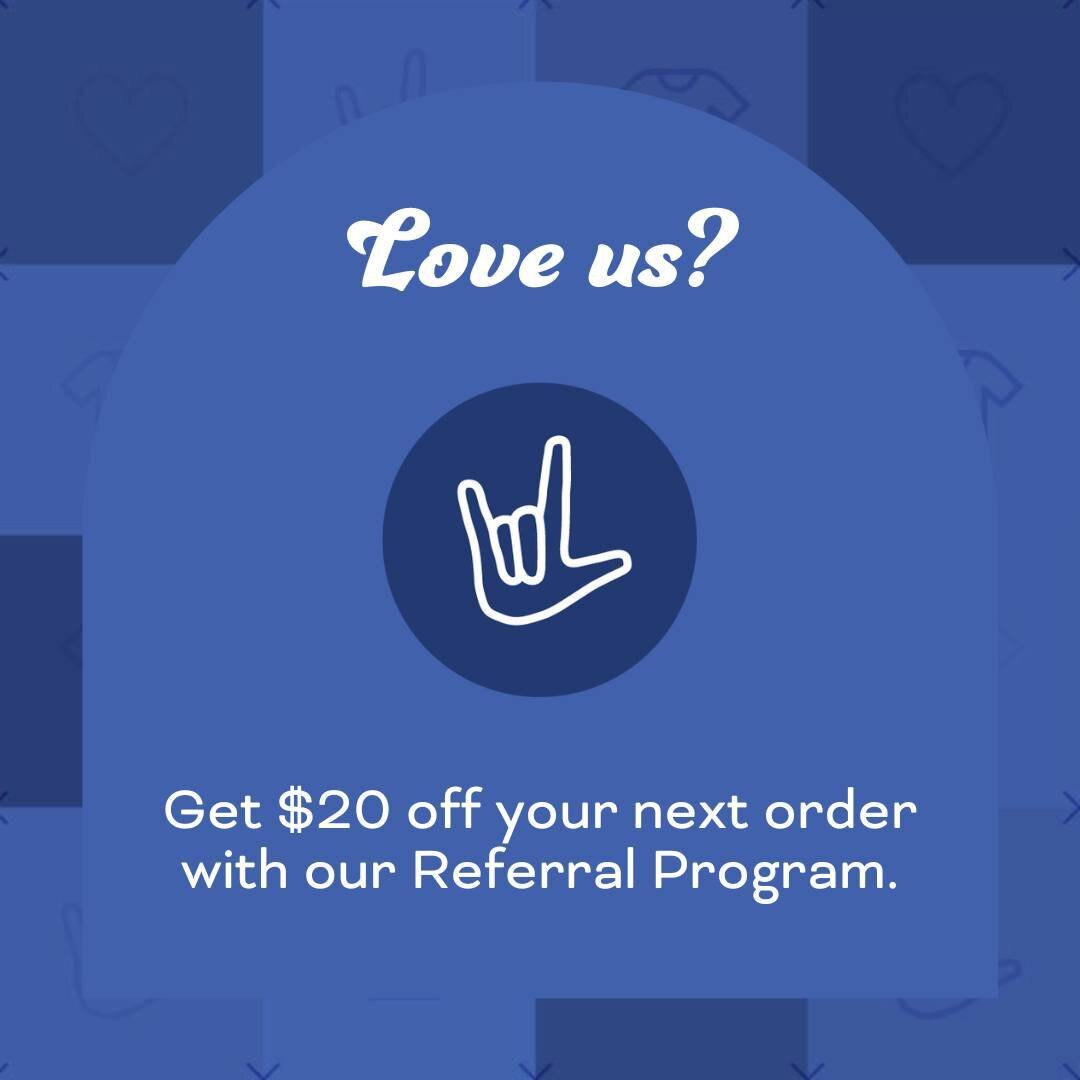 Want $20 off of your next order? 👀💰

Our Referral Program gives your referrals $20 off their purchases *and* rewards you with $20 coupon codes for every referral who purchases a blanket.

Even better? These coupon codes are delivered automatically 