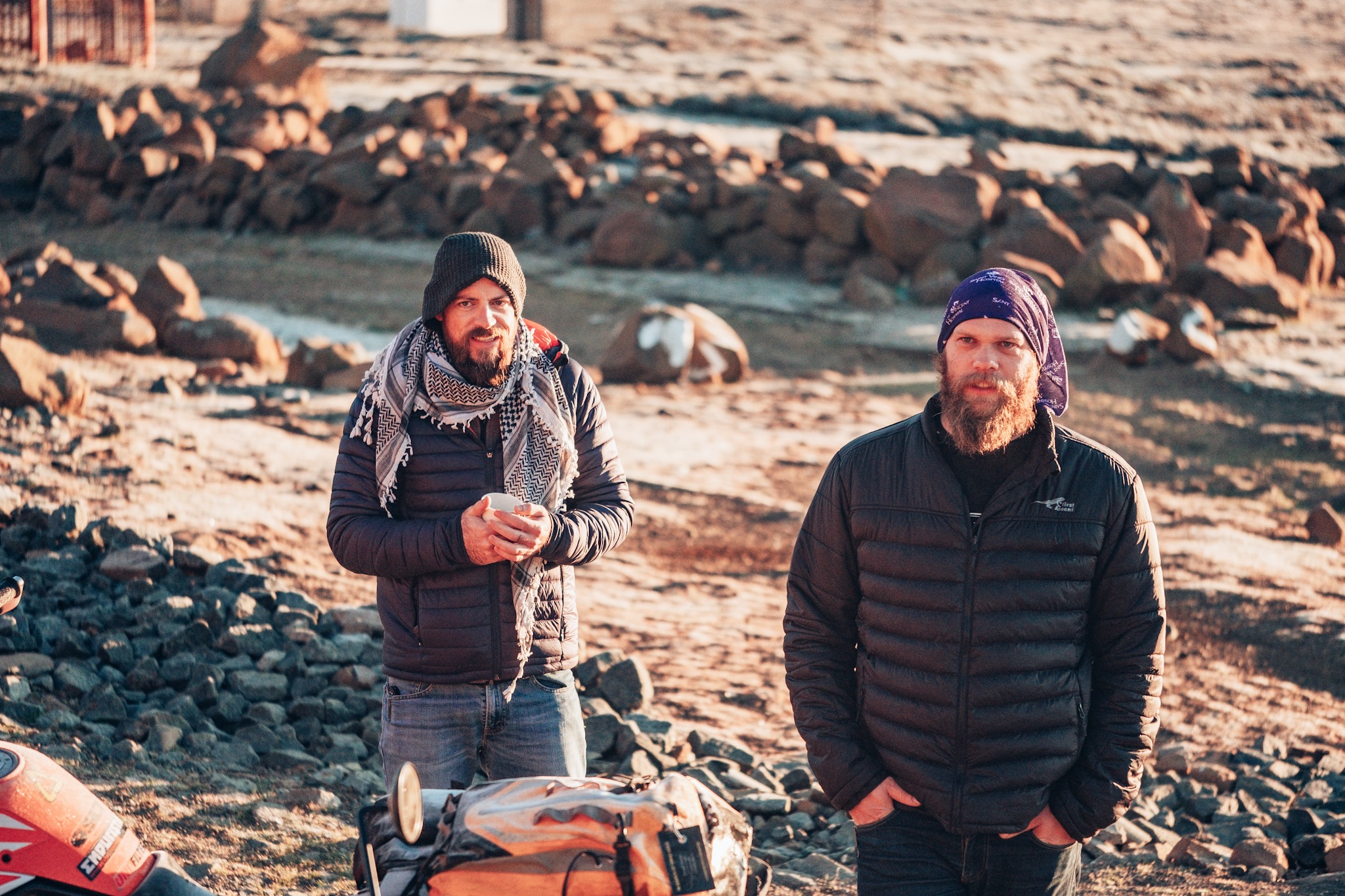 The backpackers at Sani Mountain Lodge always seems to be freezing cold.