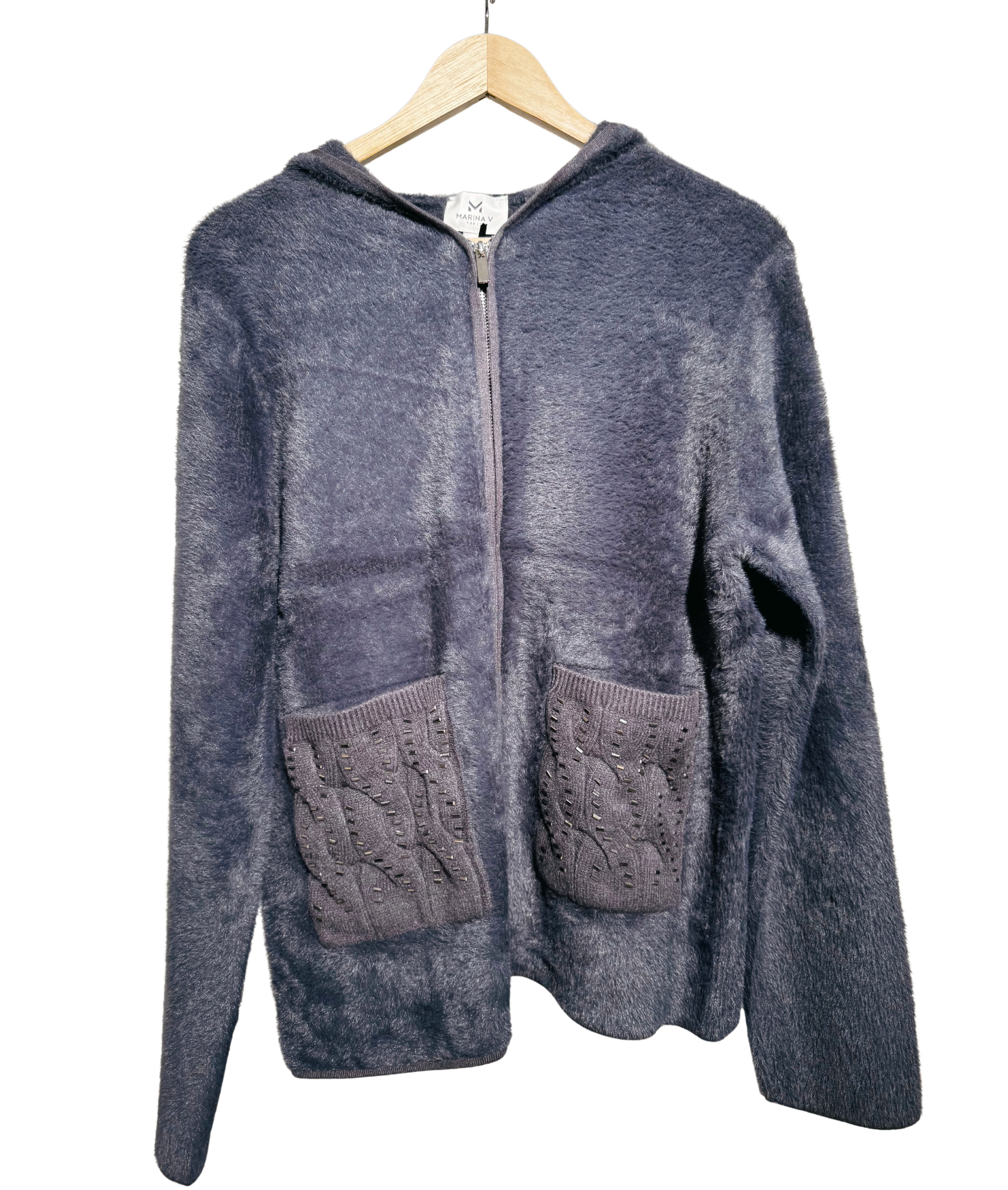 Slate Blue Zip Hoodie (744 dkk)