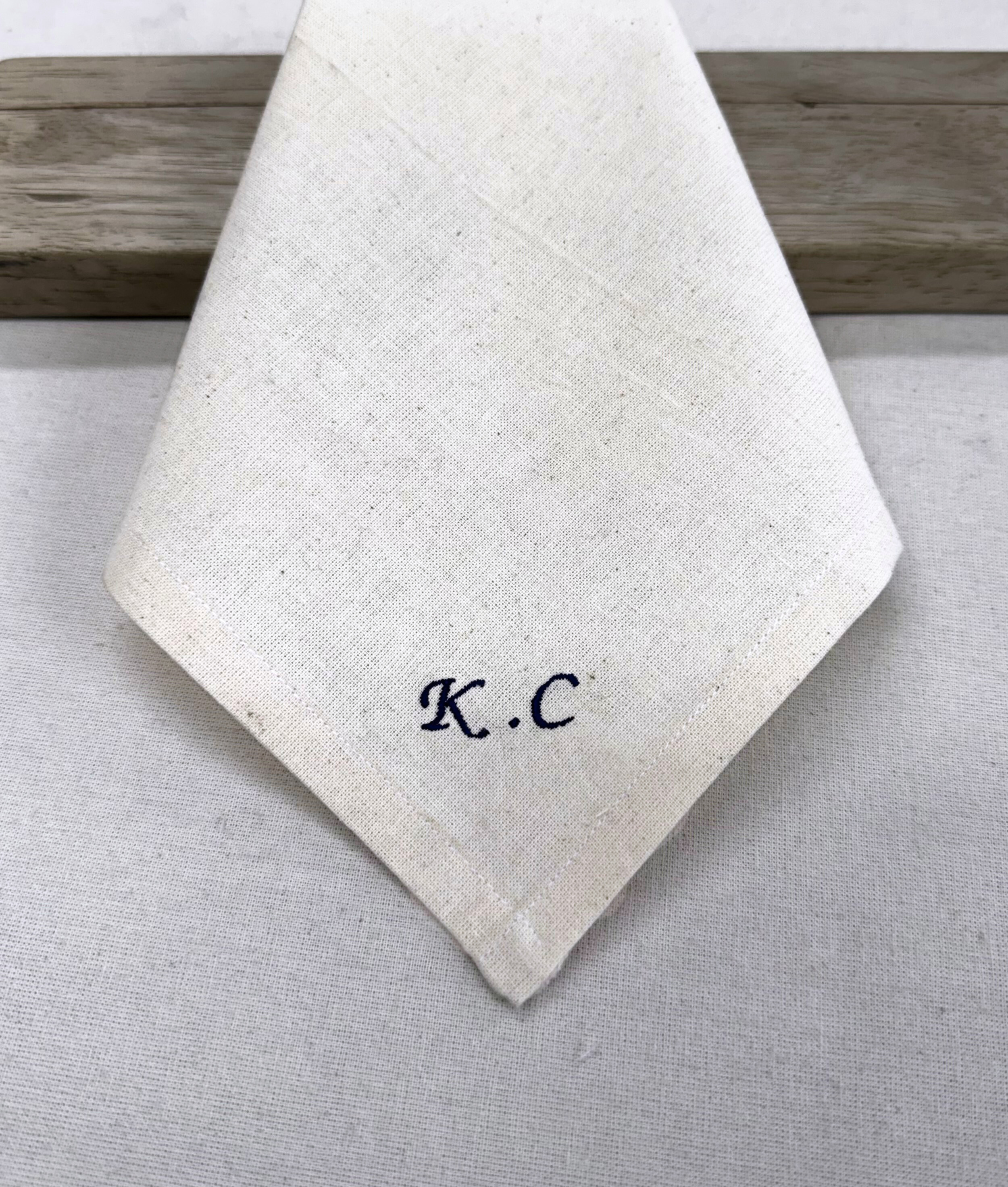 Initial Embroidered Napkin