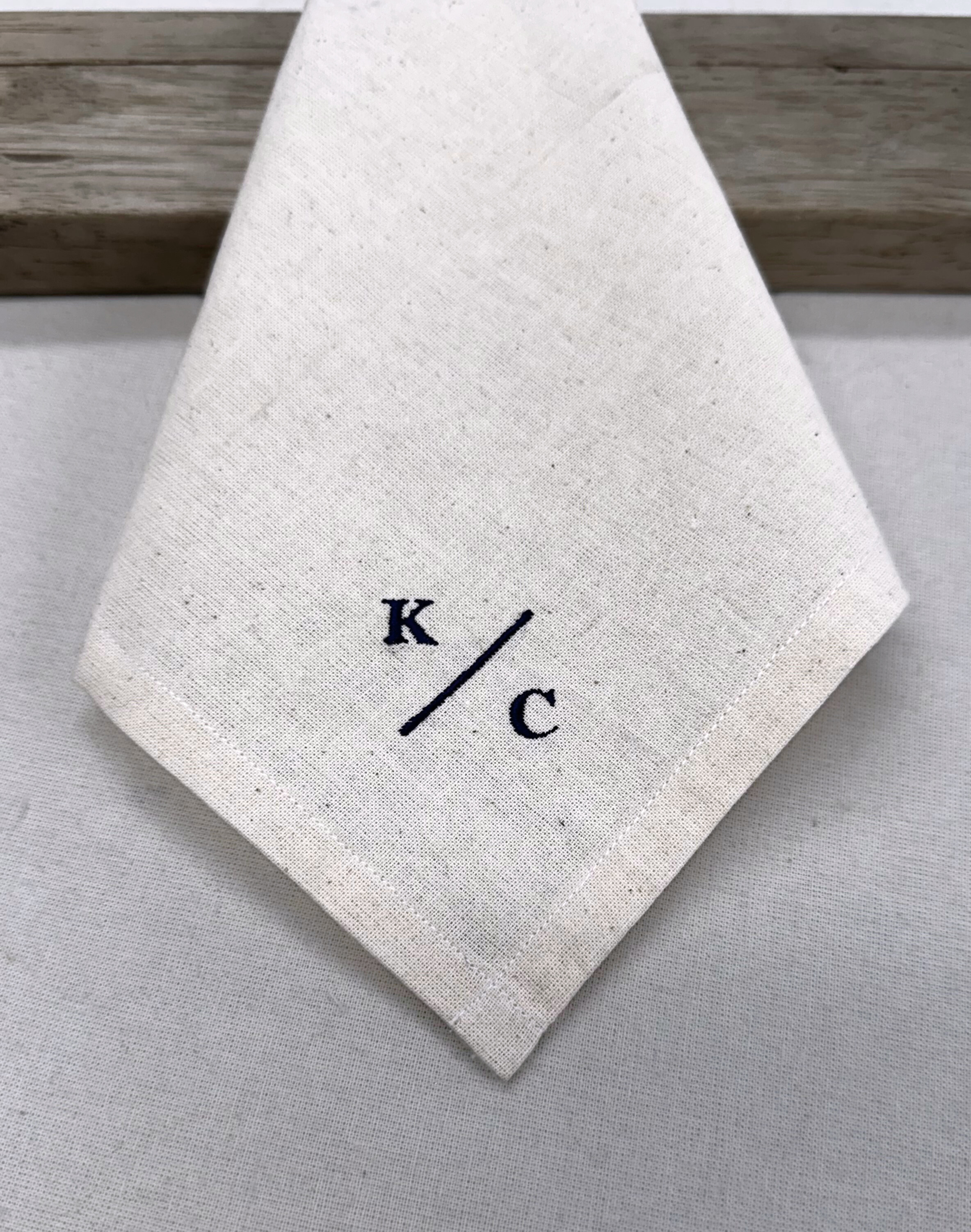 Classic Striped Embroidered Napkin