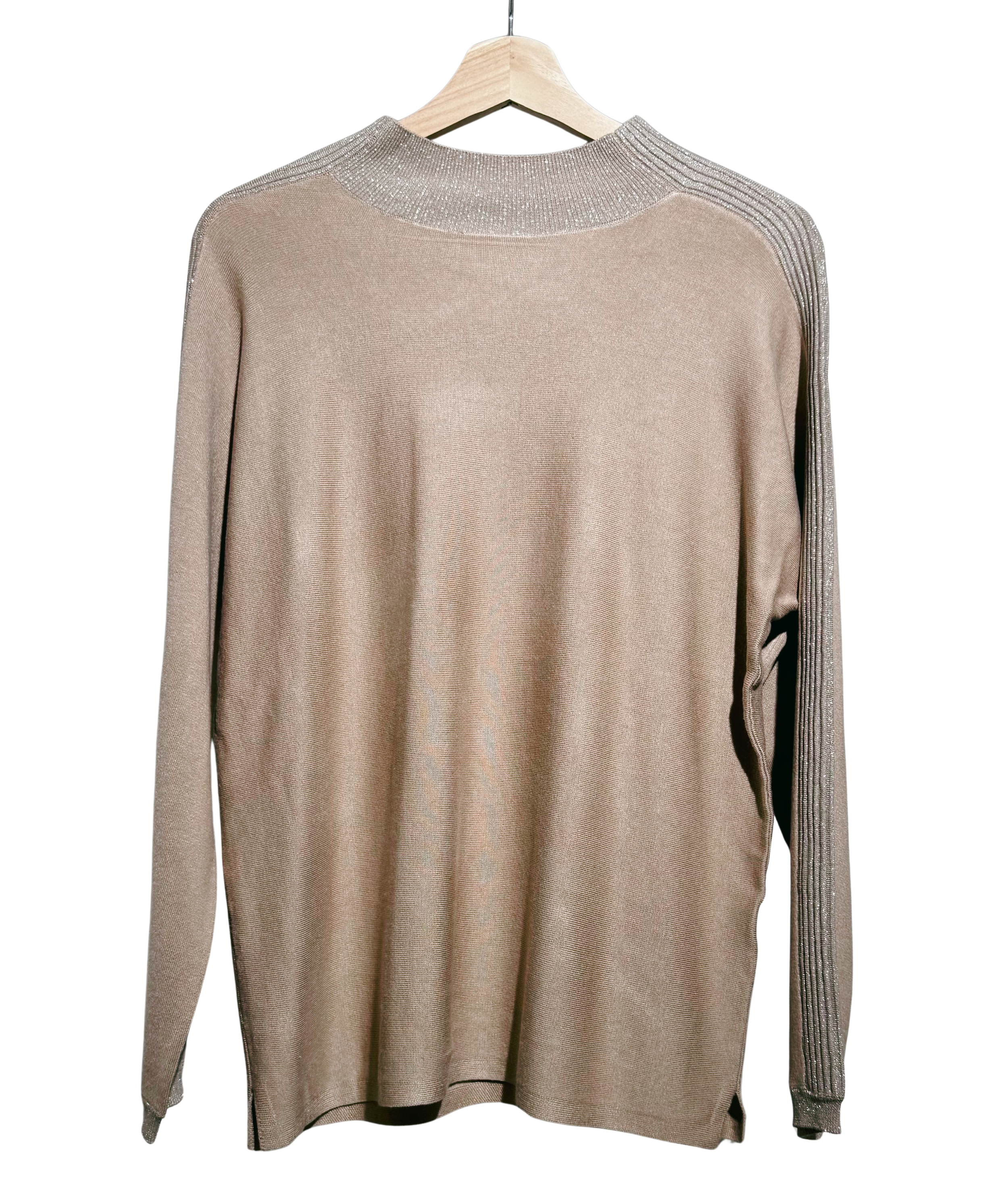 Beige Frost-Edge Pullover (558 dkk)