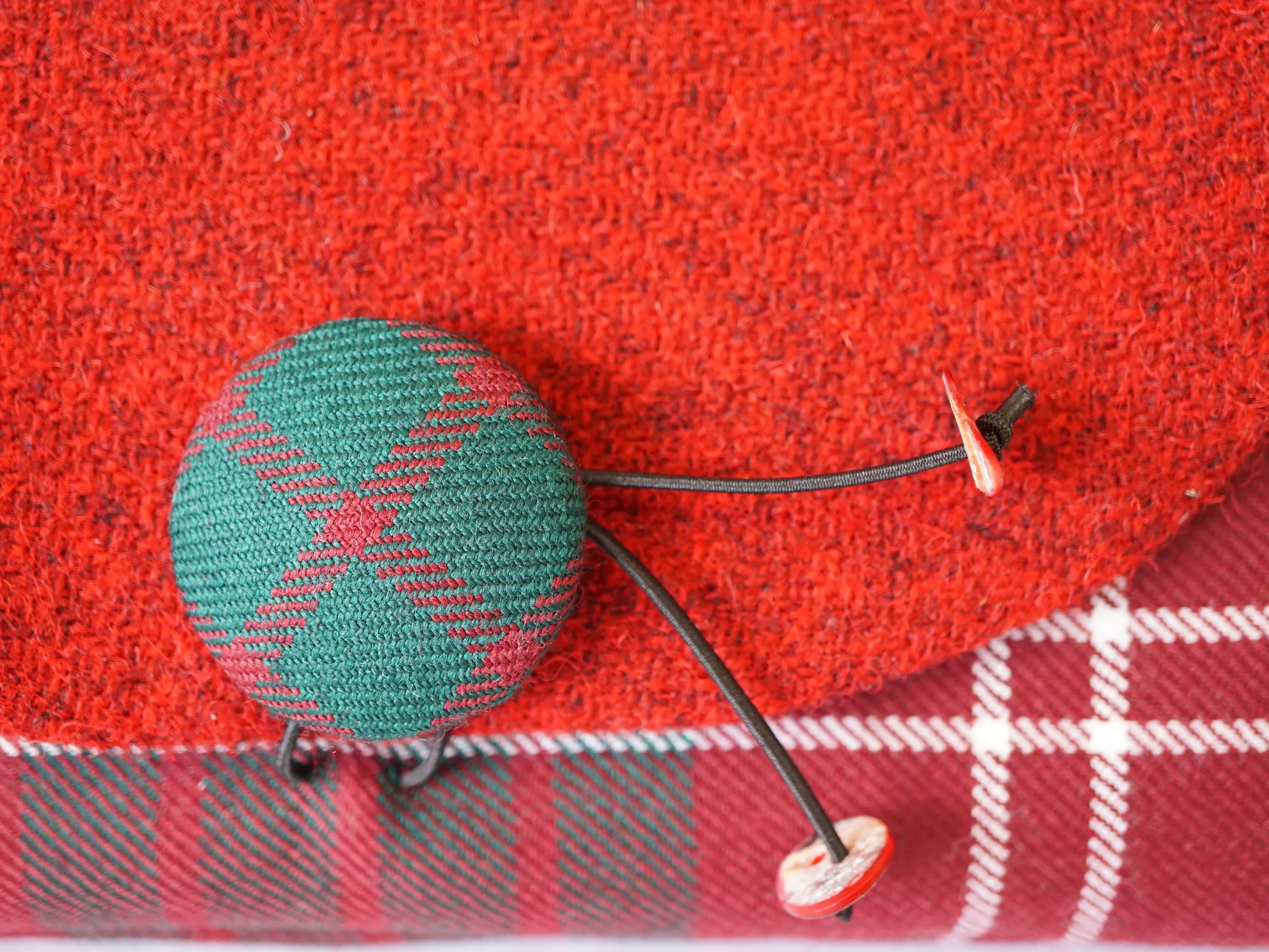 Tartan and tweed Clutch bag in red
