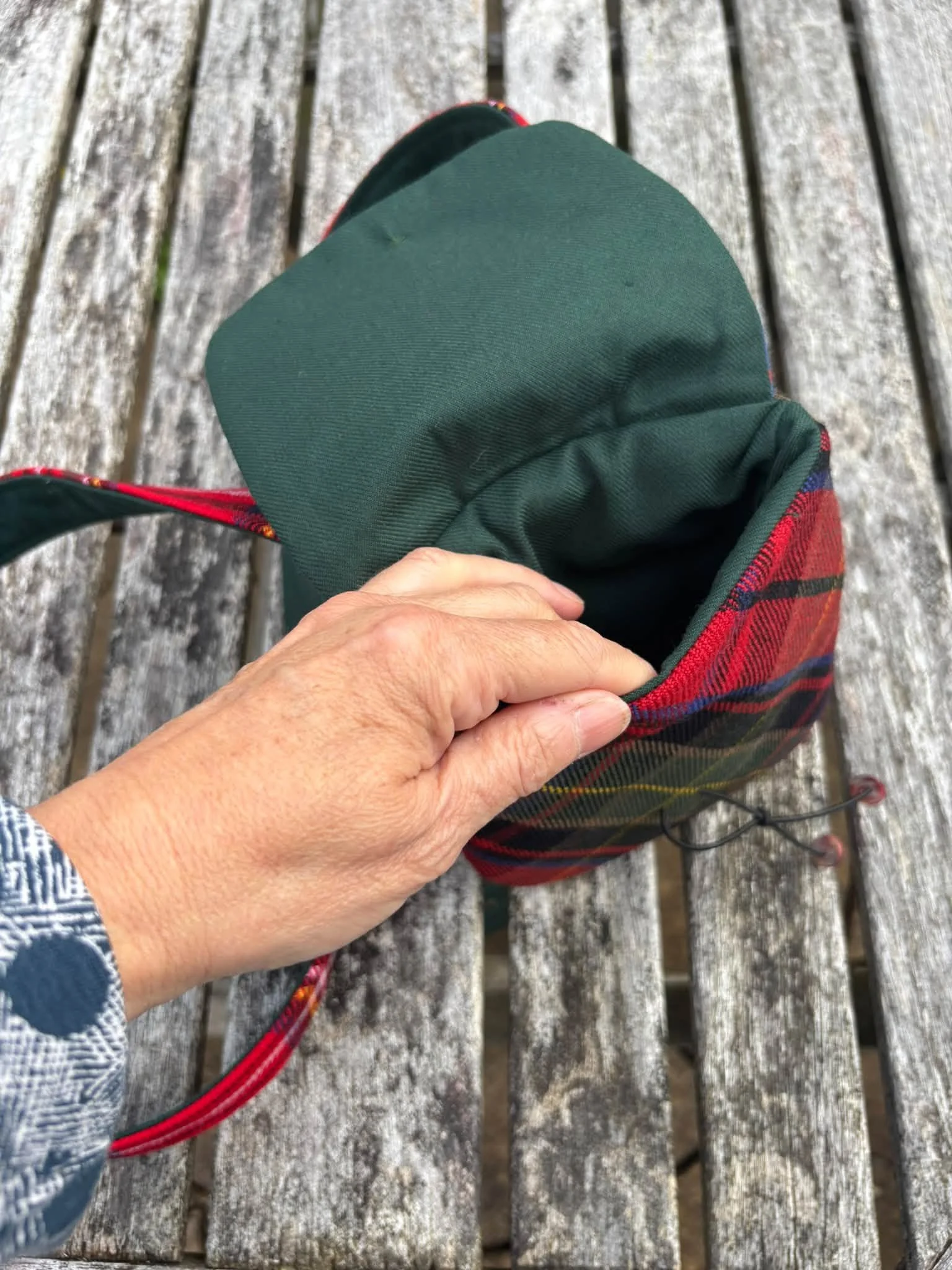 inside tartan crossbody phone bag by Julia Cunningham.jpg
