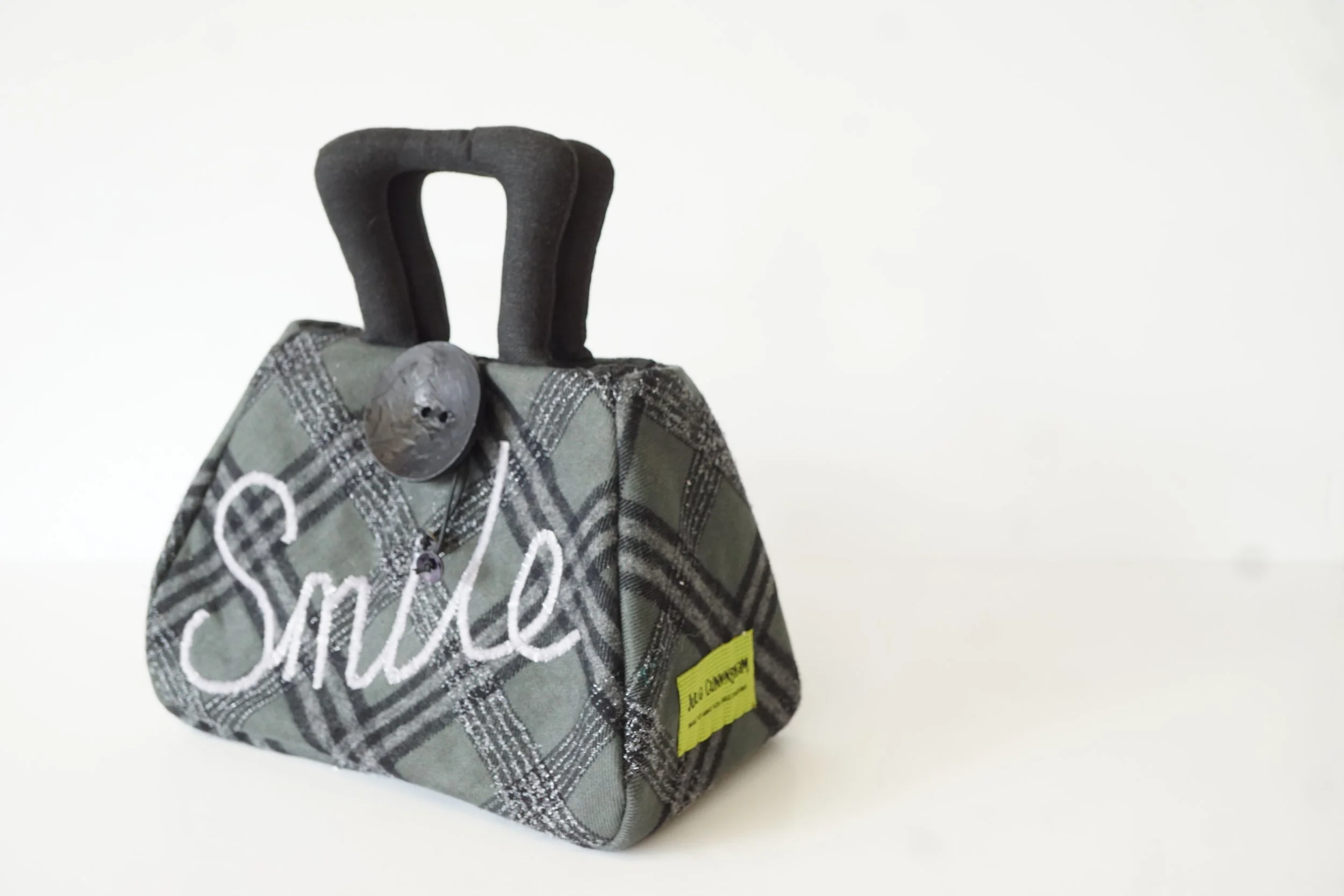 Charcoal Grey Muckle Fantoosh handbag- Smile  Collection