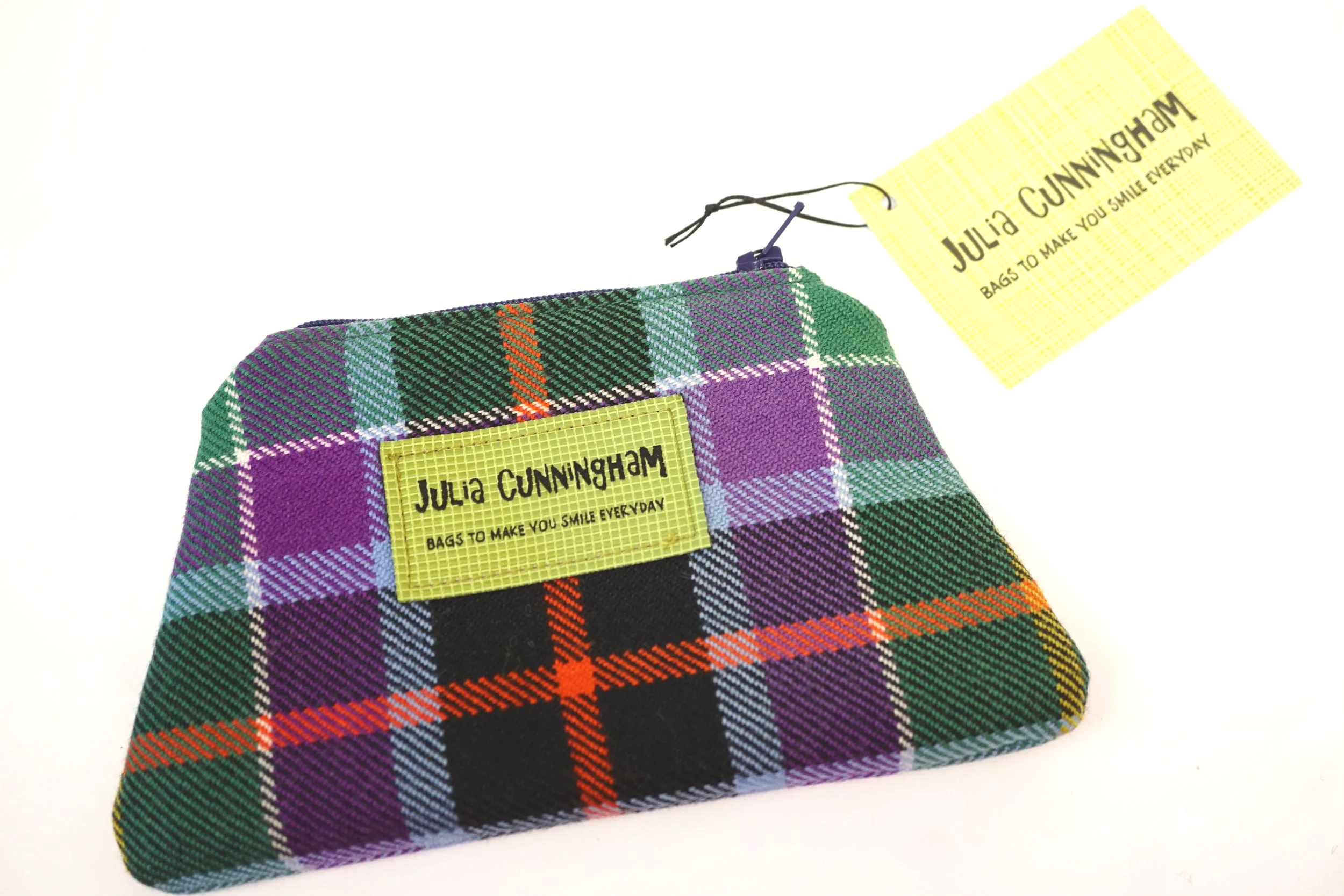 Tartan zipped storage purse, handmade in Scotland by Julia Cunningham