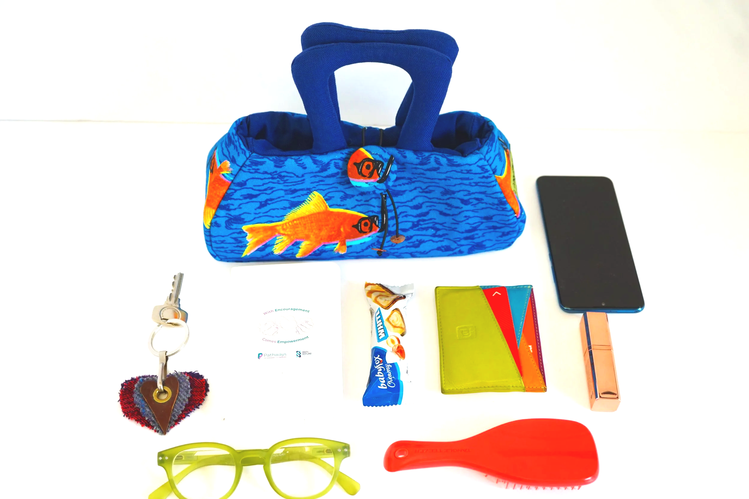 what you can get inside a wee fantoosh handbag