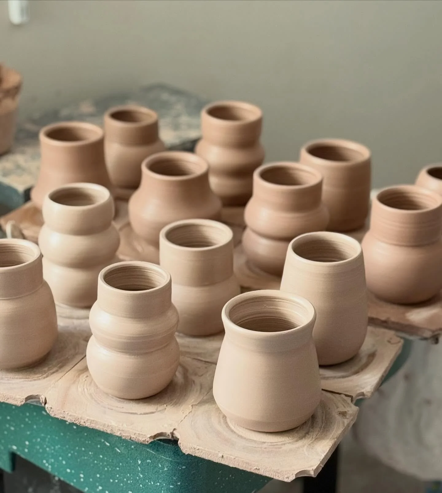 This morning I threw a bunch of FUN mugs because guess what?! All Christmas orders are shipped. All holiday markets are over. Today I get to play with clay for meeee! Nothing I made is the same! Everything I made is weird! I love it. Happy Solstice! 