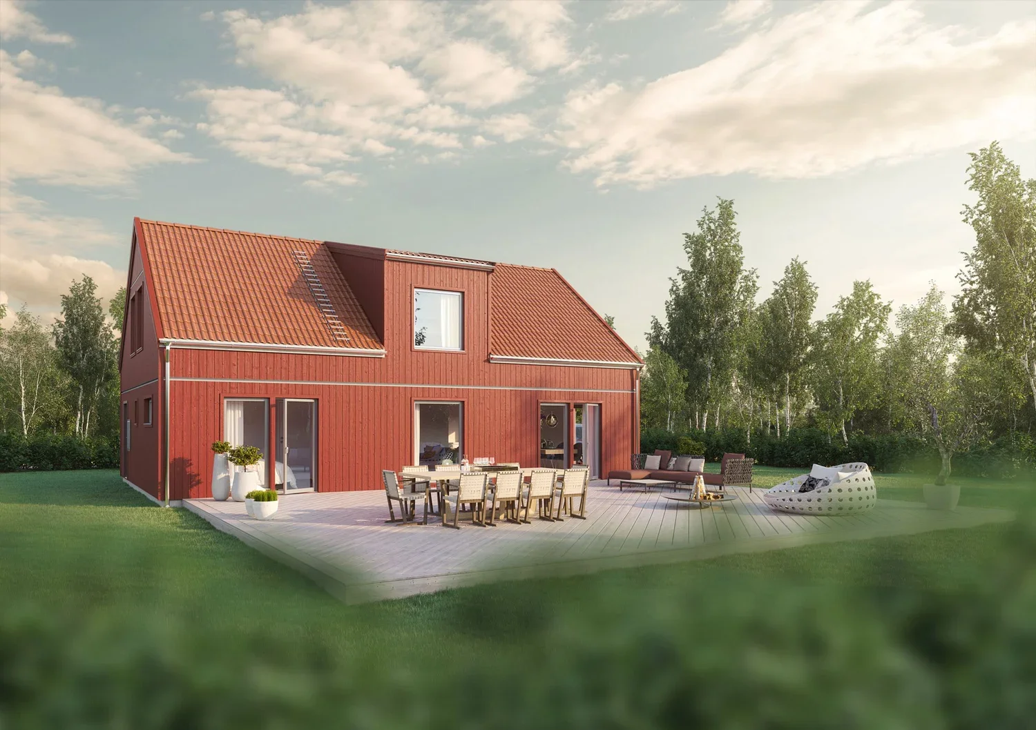 Villa Nygård Skandinavisk med takkupa