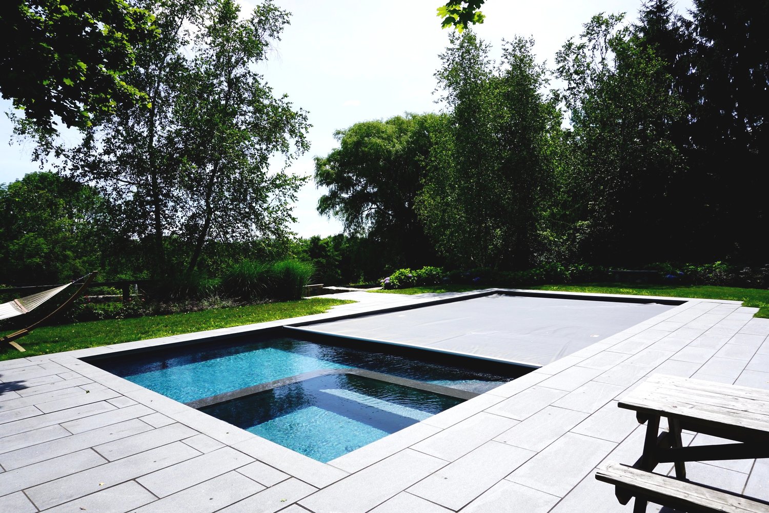 Designer swimming pool covers