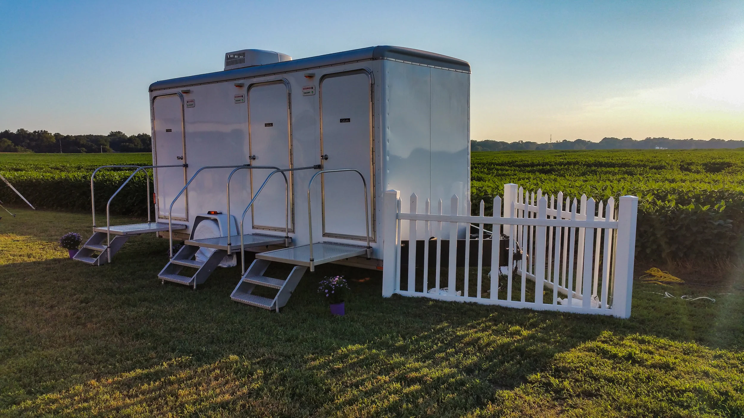 Luxury Restroom with sunset