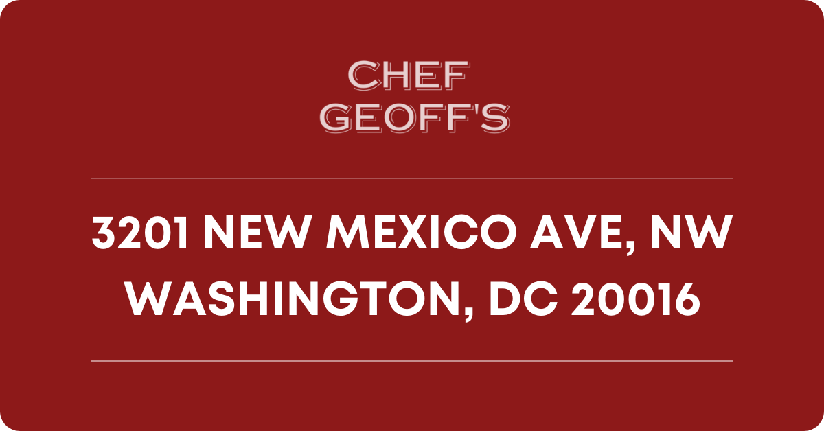 Restaurant Week — Chef Geoffs