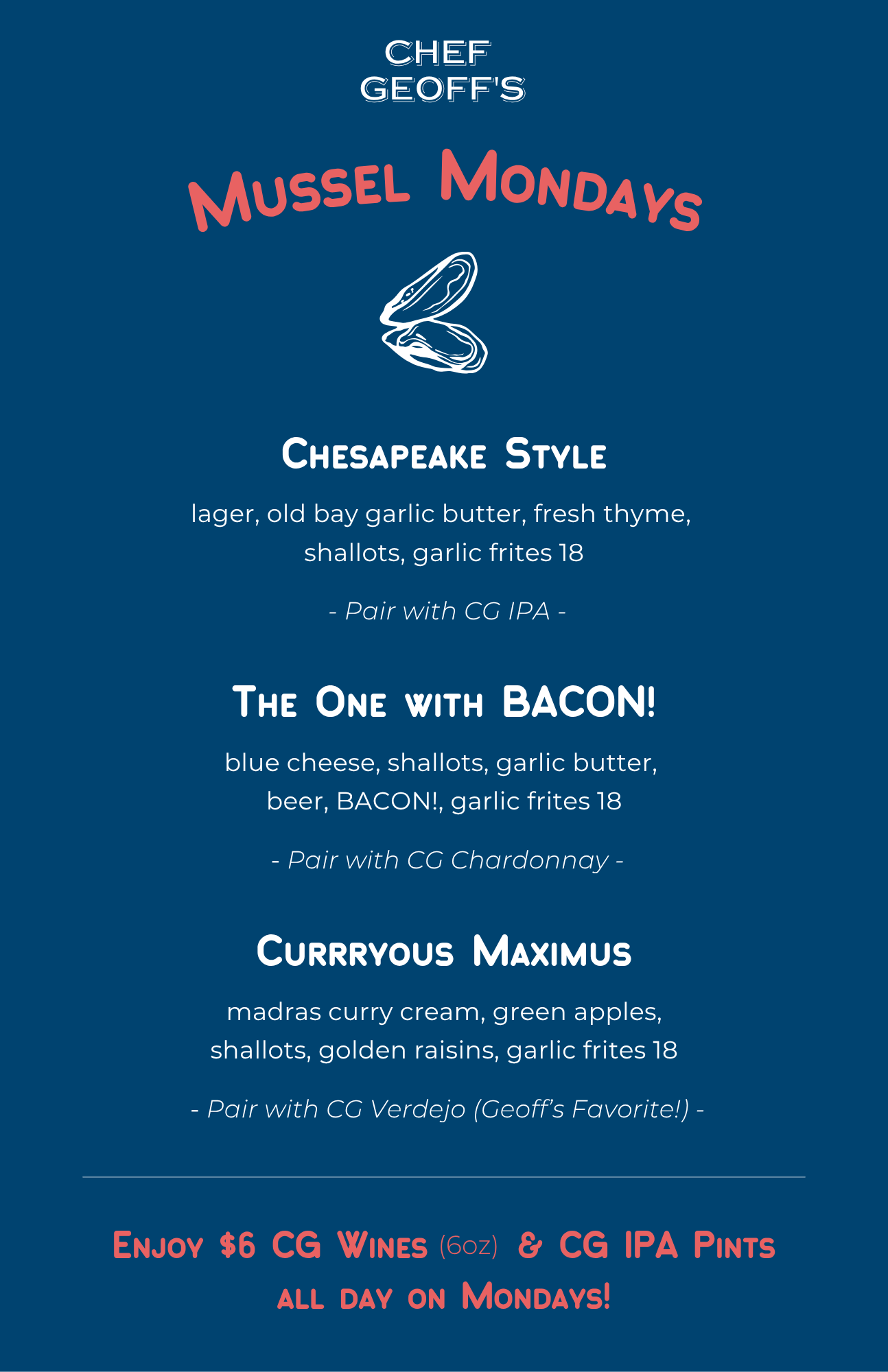 Mussel Monday — Chef Geoffs
