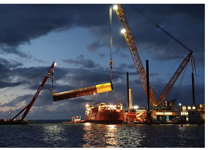 Installation of Foundations Starts at World’s Largest Inland Water Wind Farm