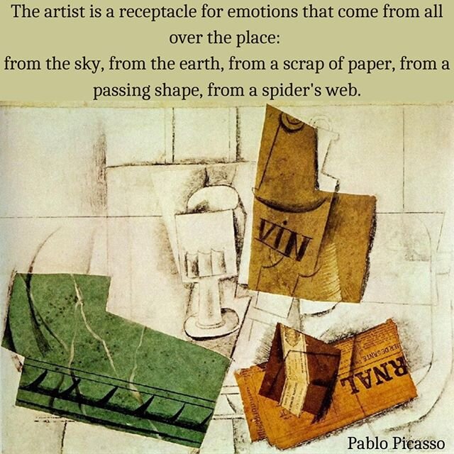.⠀⠀
Pablo Picasso⠀⠀
Verre, bouteille de vin, paquet de tabac, journal⠀
March 1914⠀
Charcoal, graphite, colored pencil, watercolor, and gouache on laid paper, wove wrapping paper, newspaper, tobacco packaging, cut and pasted onto laid paper with 'Ingr