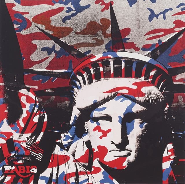 .⠀
Andrew Warhol⠀
Statue of Liberty (Fabis) ⠀
1986⠀
acrylic and silkscreen ink on canvas⠀
72 x 72 in. (182.88 x 182.88 cm)⠀
⠀
This artwork is part of the &quot;Andy Warhol&quot; retrospective at the Tate Modern in London.⠀
A tour of the exhibit, as w