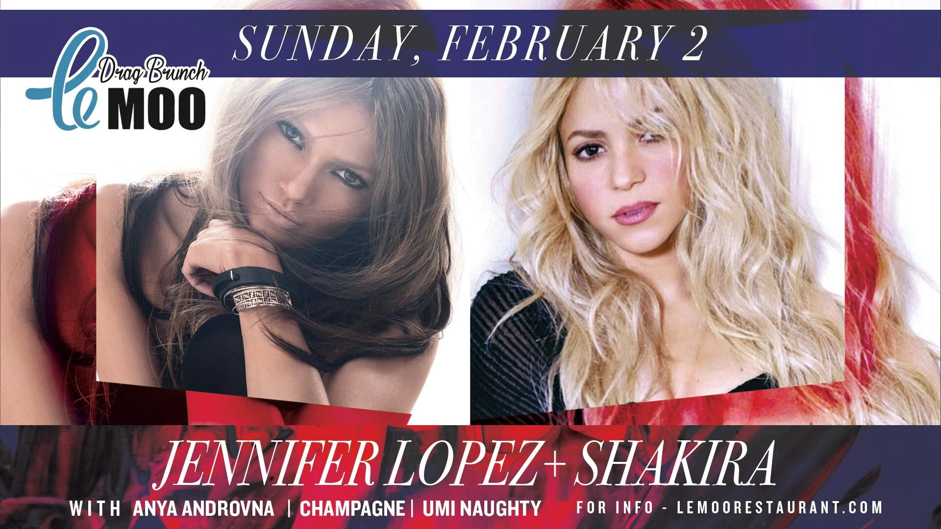 2/2/2020 Jennifer Lopez and Shakira Drag Brunch (Louisville, KY - Le Moo)