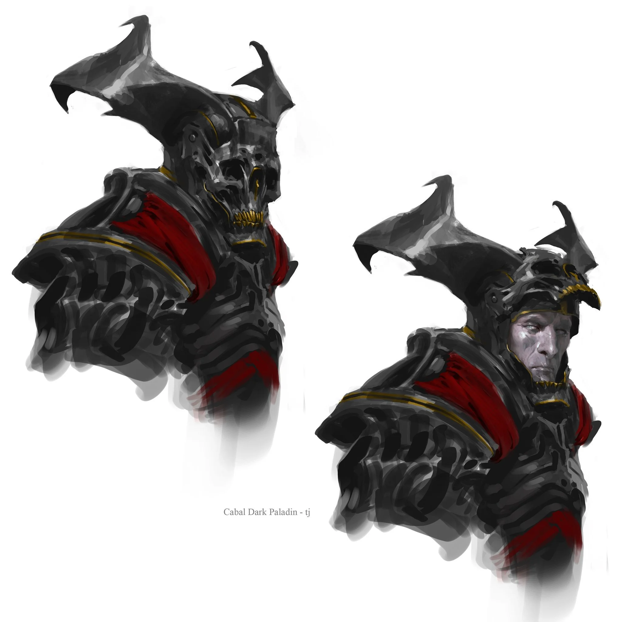 Cabal Paladin/Lich, eventually used for Josu Vess - Concept by Tyler Jacobson