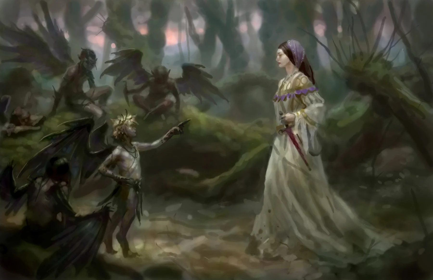 “Lost Boy” Fae meet a woman in the woods - Concept by Chris Rahn