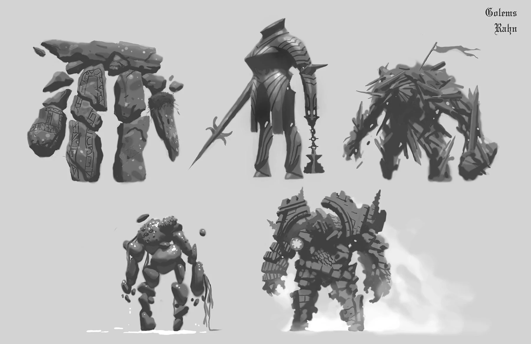 Golem form Exploration - Concept by Chris Rahn