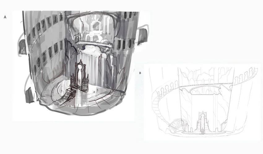 The Magic Mirror Indrelon &amp; chamber - Art from A Palneswalker’s Guide to Eldraine