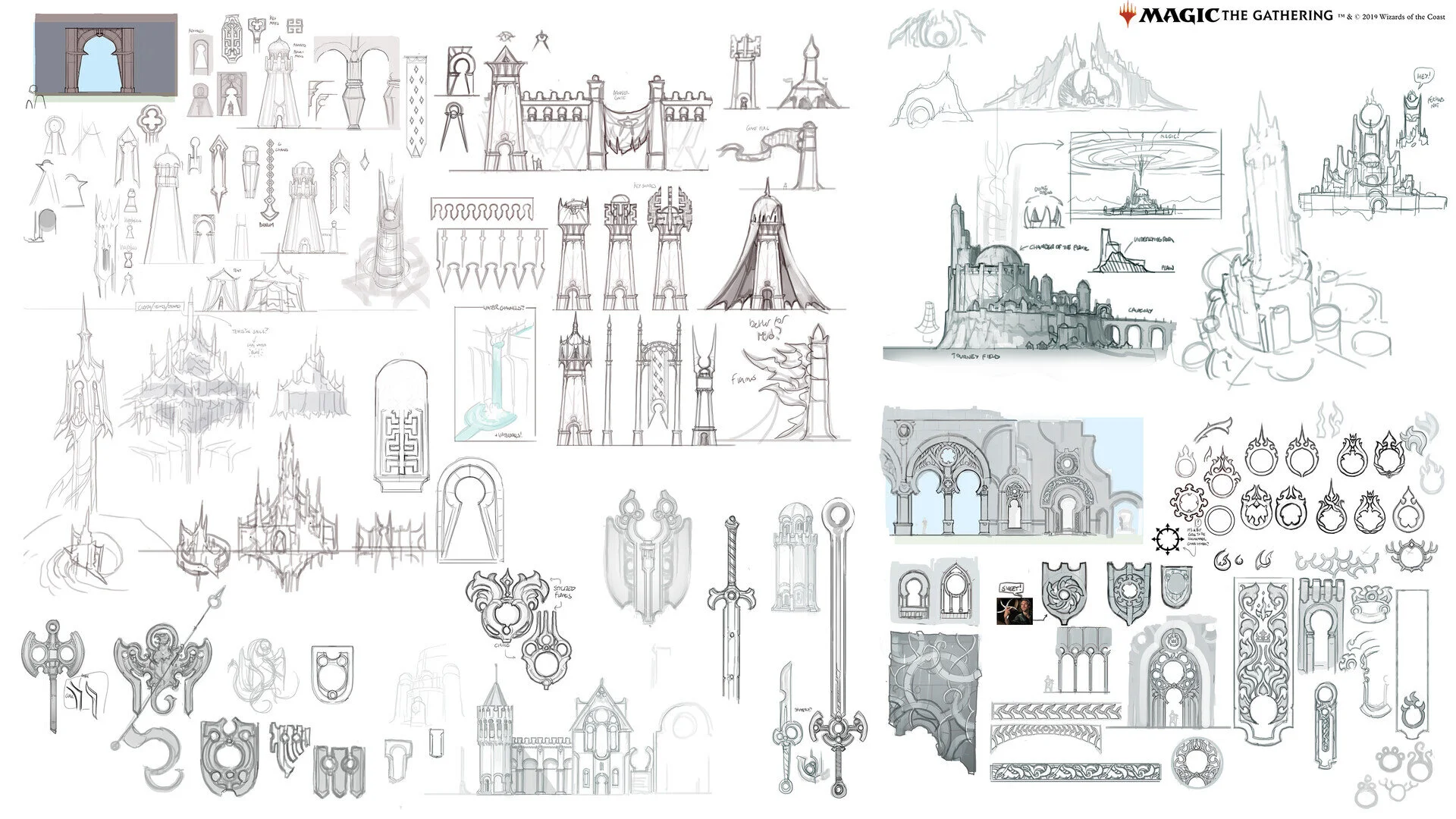 Castle Ardenvale motifs &amp; exploration - Art by Nick Southam