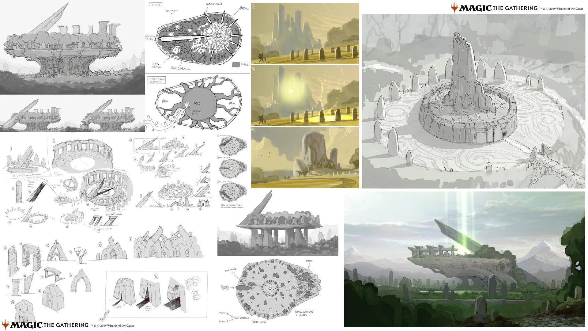 Castle Garenbrig &amp; Great Henge form exploration - Art by Nick Southam