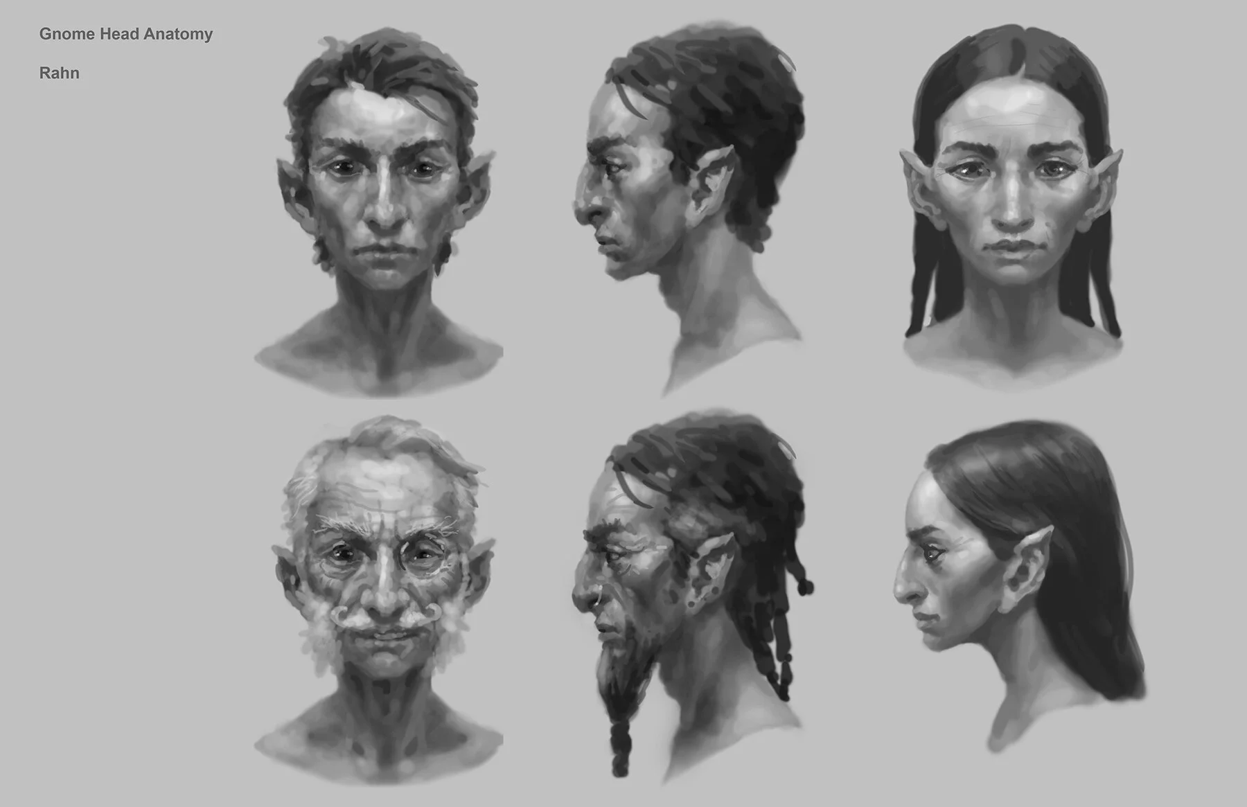 Gnome Facial Study - Concepts by Chris Rahn