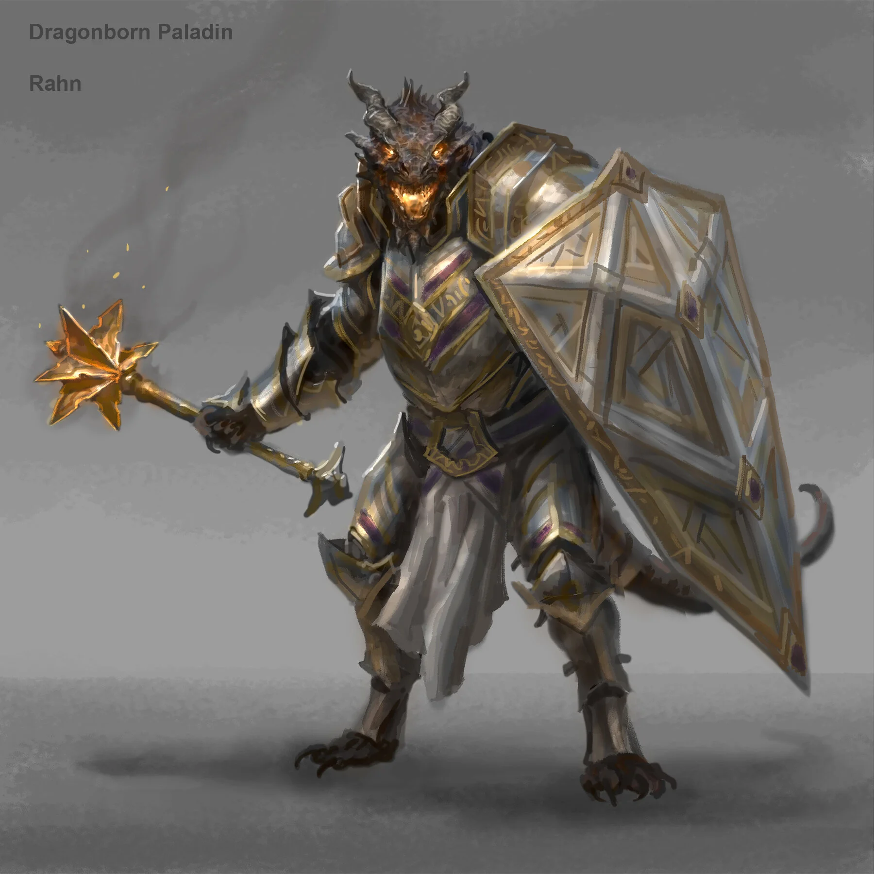 Dragonborn Paladin - Concept by Chris Rahn