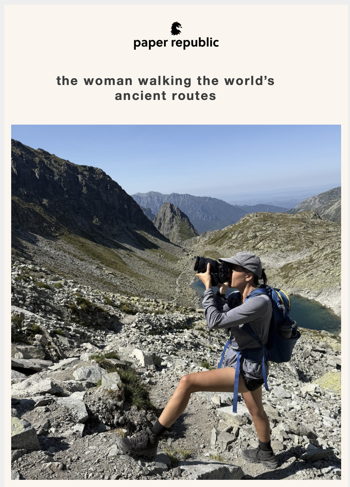 Paper Republic Pilgrim Newsletter Talissa Makdessi ThePilgrimPrj