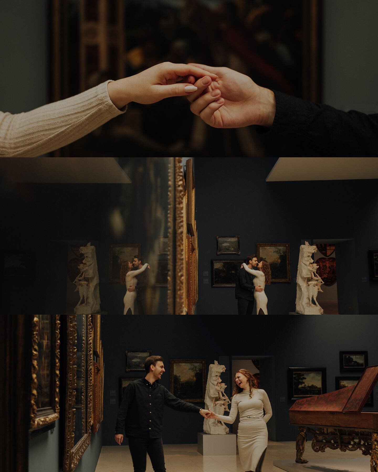 It doesn't always have to be a sunset or the mountains in the background: These pictures of Vivi and Thomas at the museum prove that anything is possible in couple shoots (or after wedding shoots). Let your imagination run wild! Make your pictures un