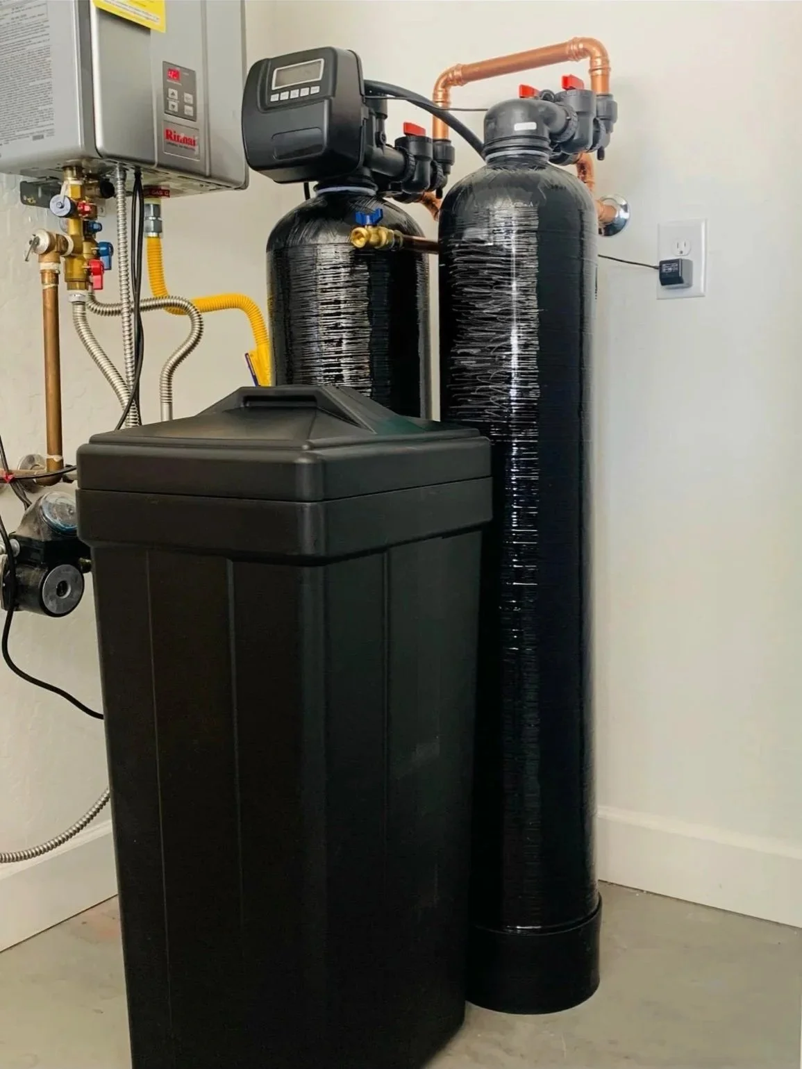 Novaline water softener installed in a San Antonio home