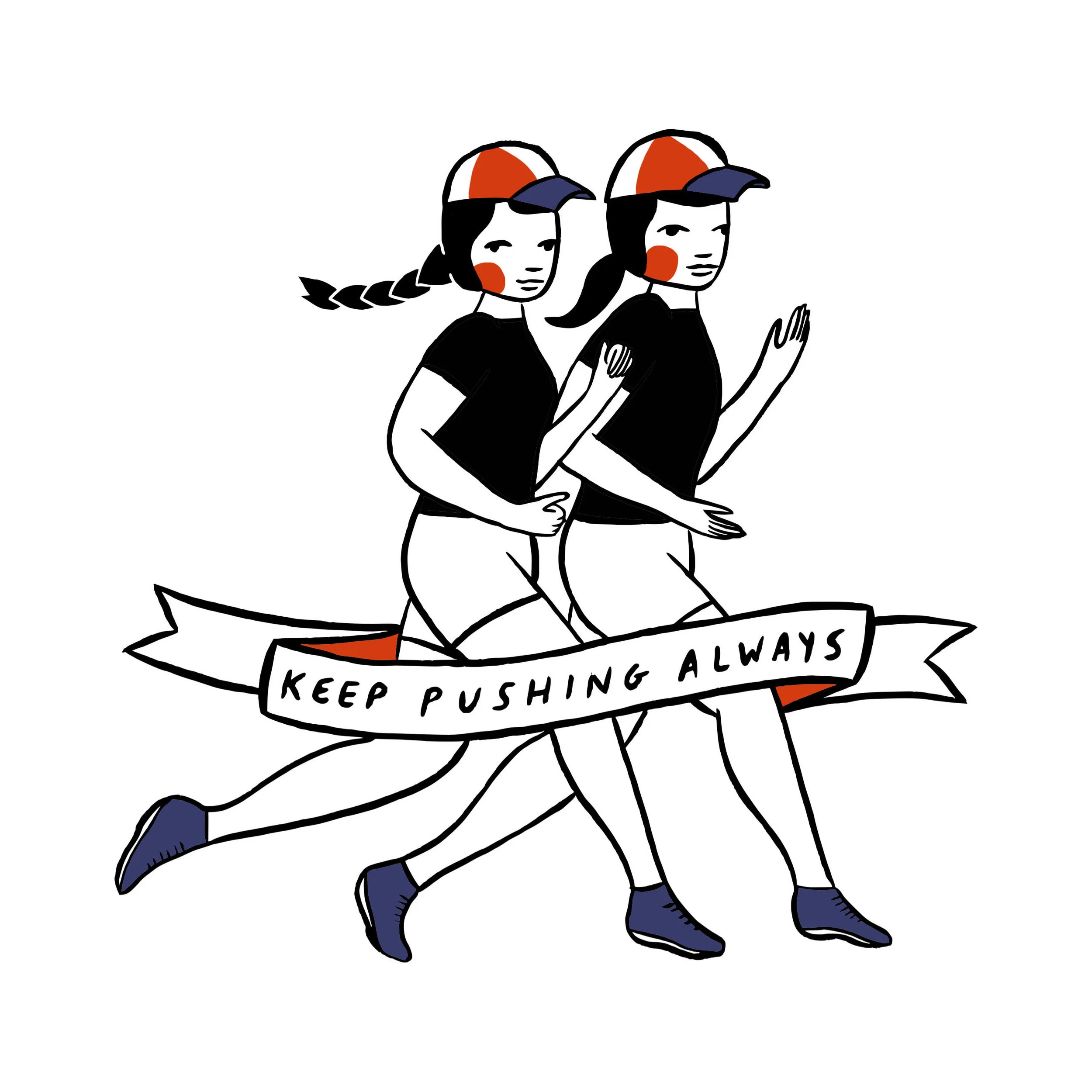 custom female marathon runner tattoo design by em randall