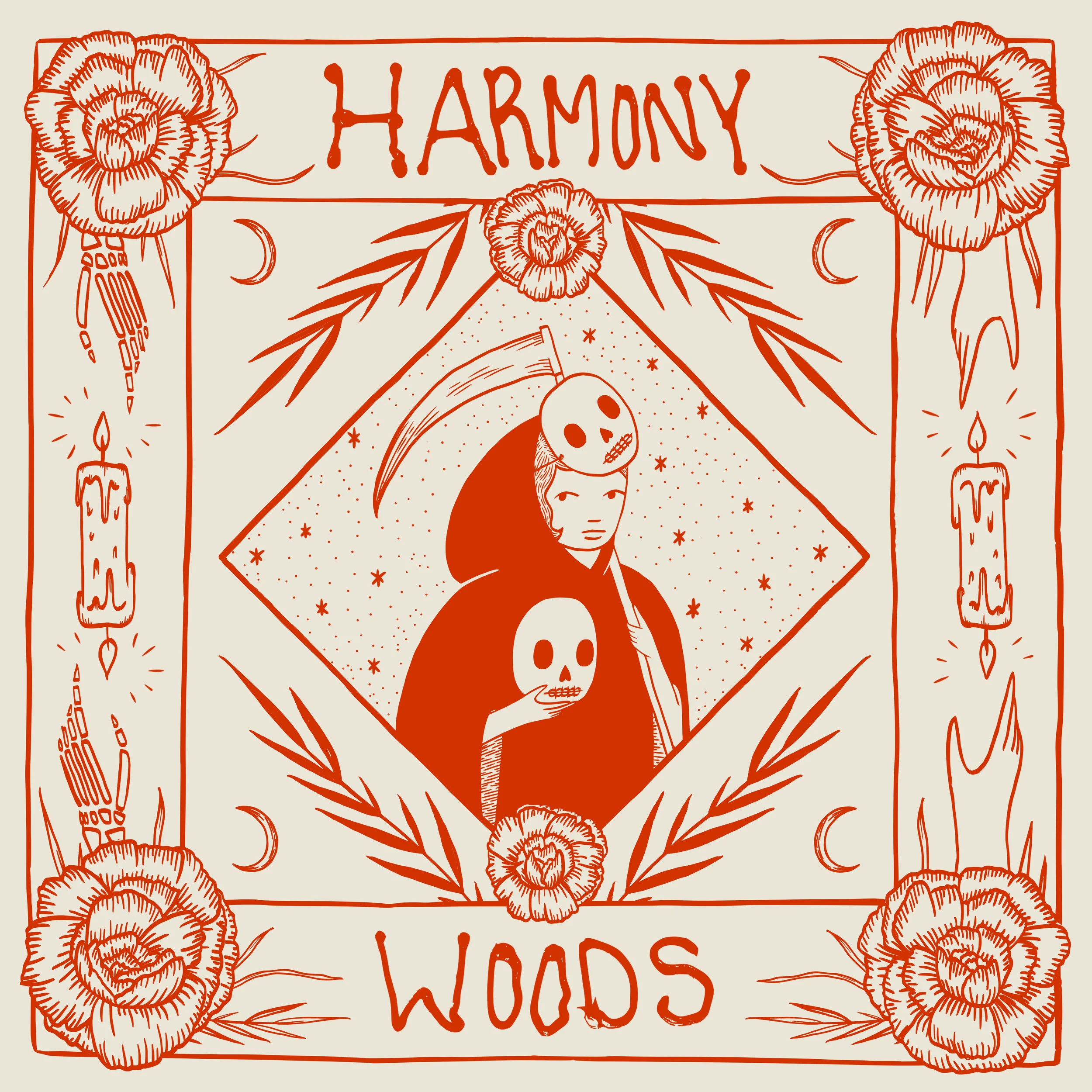 harmony woods grim reaper bandanna design by em randall