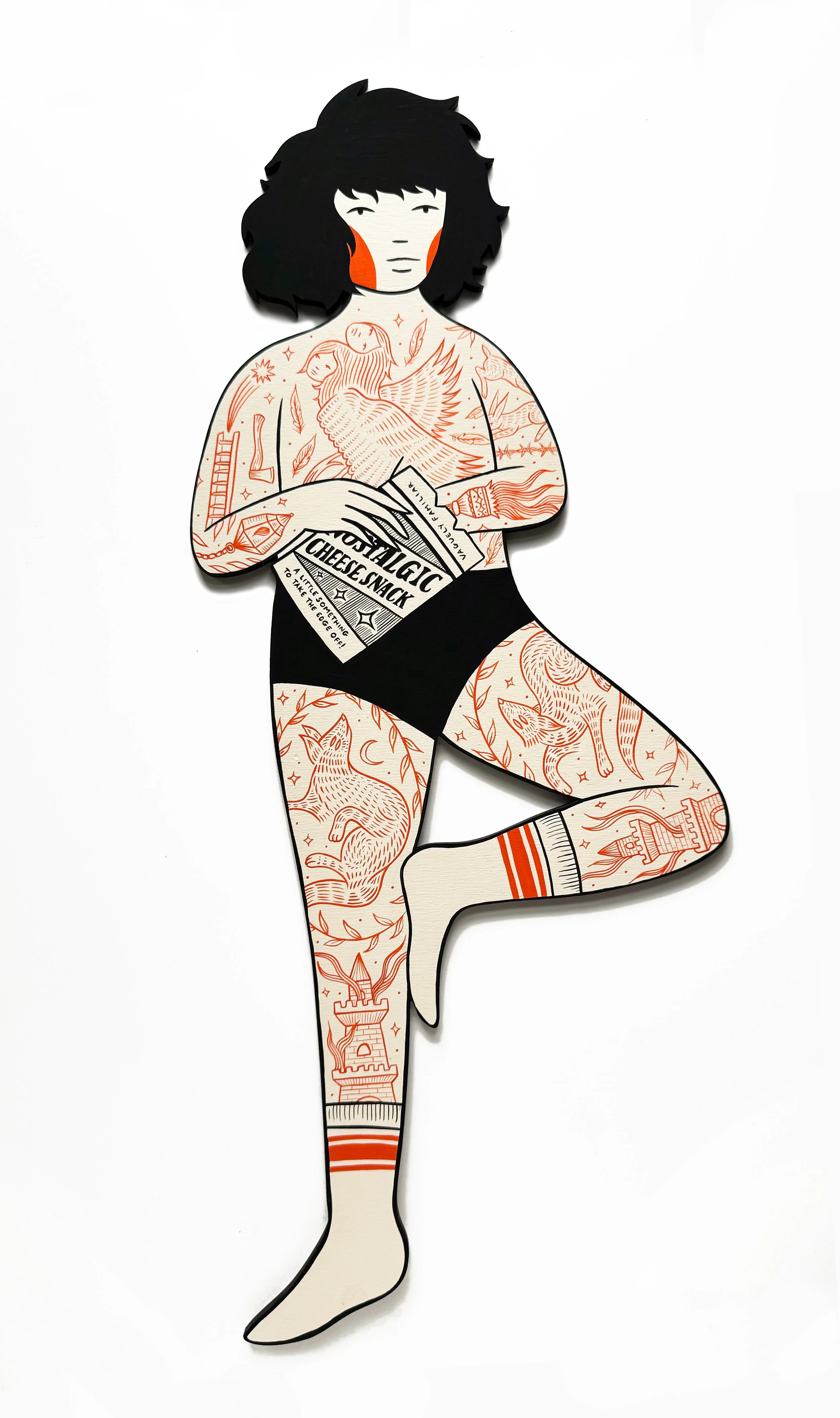 thinking about it with cheese snack - em randall - original painting - 3.jpg