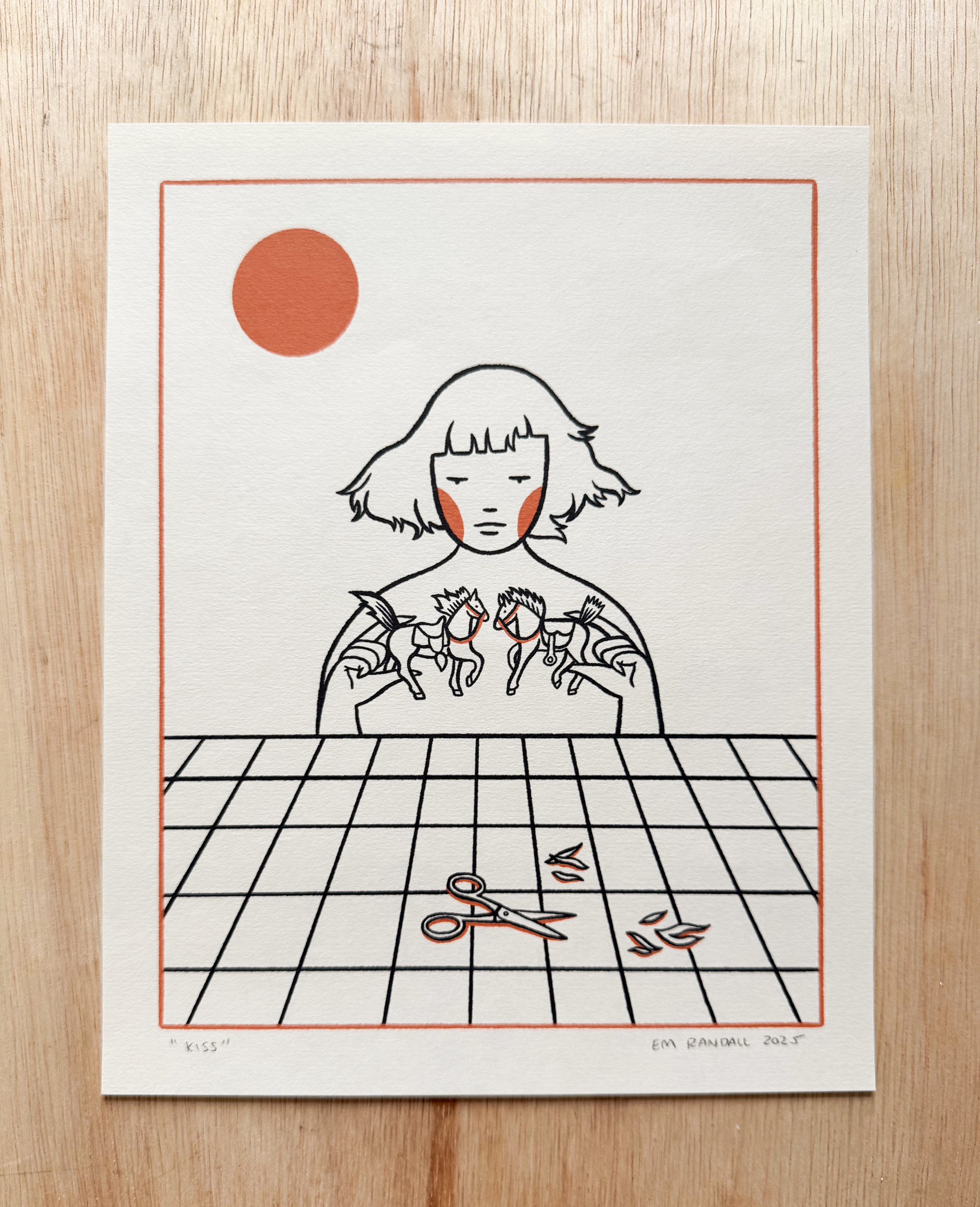 Kiss - art print - em randall - 2025.png