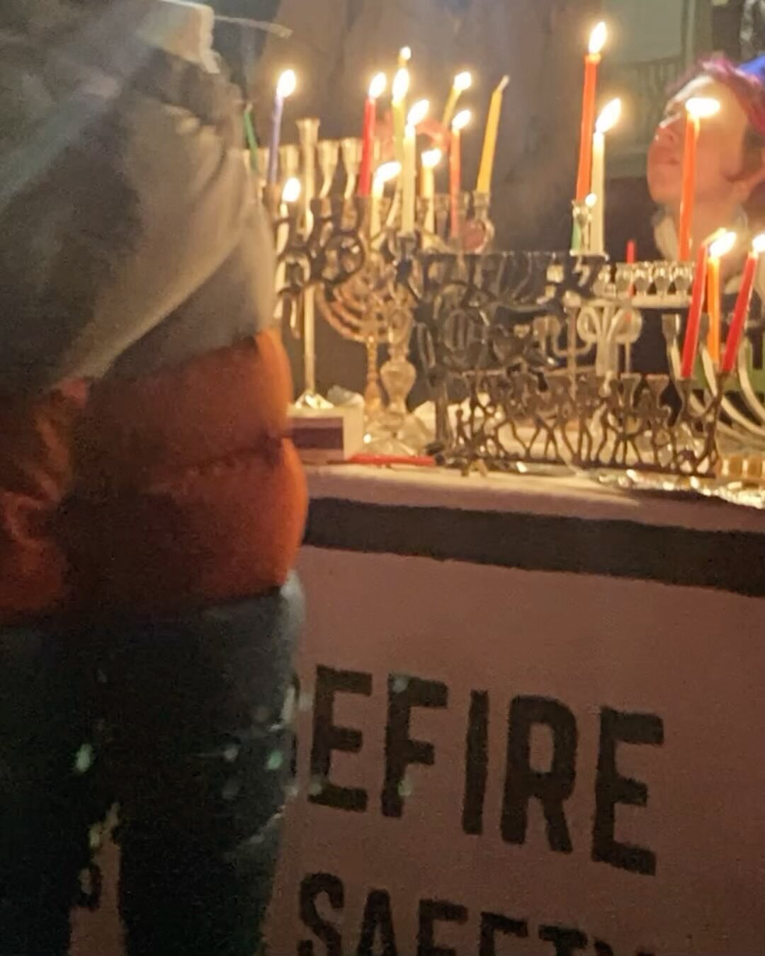 Tonight menorah lighting with @ifnotnowboston Jews in vigil for ceasefire and Free Palestine. No one is free until we are all free. No one is safe until we are all safe.