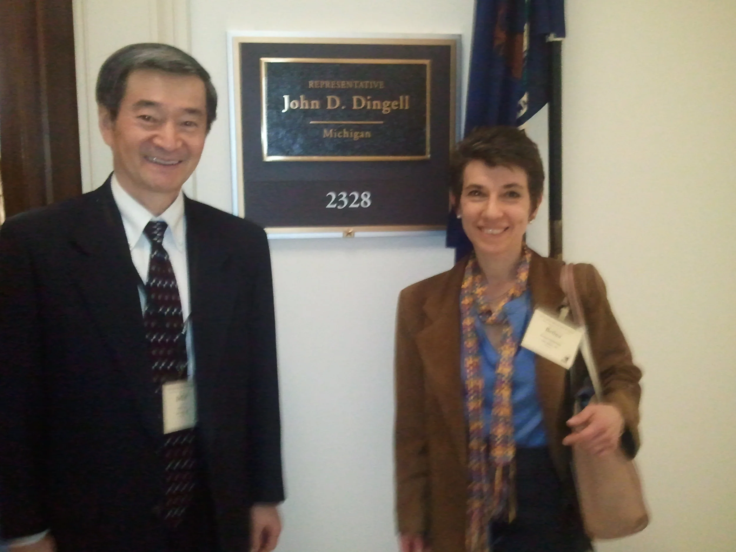 Betina and a Chinese colleague at the 2012 meeting of the American Immigration Lawyers Association in Washington, D.C.