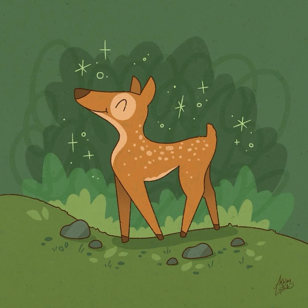 #peachtober day 5 is fawn! 🦌🌲 

It&rsquo;s been good getting back into a drawing challenge and I&rsquo;ve wanted to do peachtober for a few years now, so here we go! This little guy was fun to draw with his woodsy home🌲

@furrylittlepeach @peachto