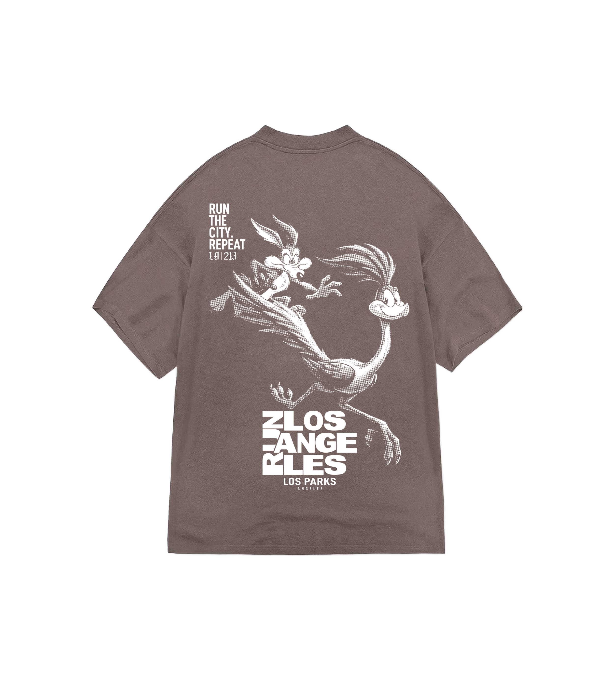 RUN LOS ANGELES  Mocha Tee - Back  .png